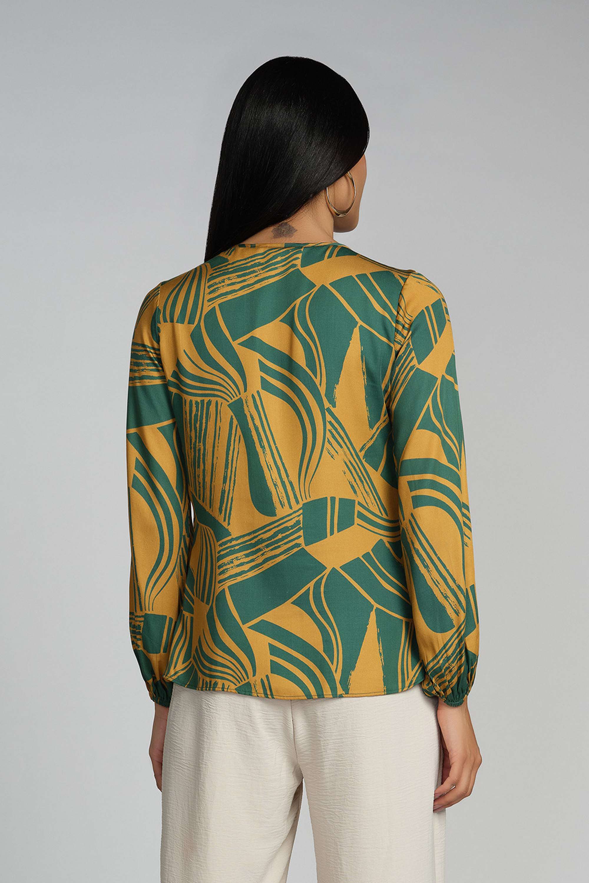 Abstract-Modal-Round-Neck-Women-s-Top