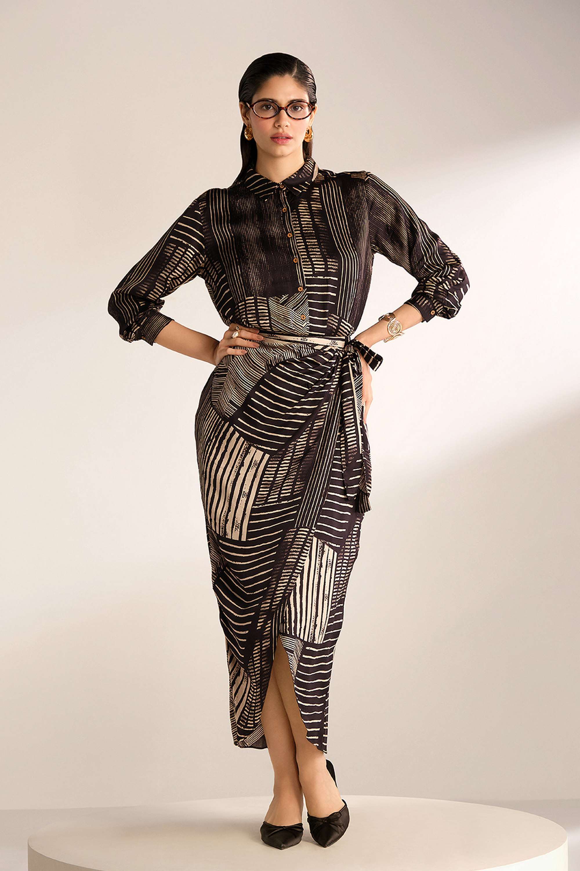 Abstract-Calf-Length-Viscose-Woven-Women-s-Co-Ord-Set