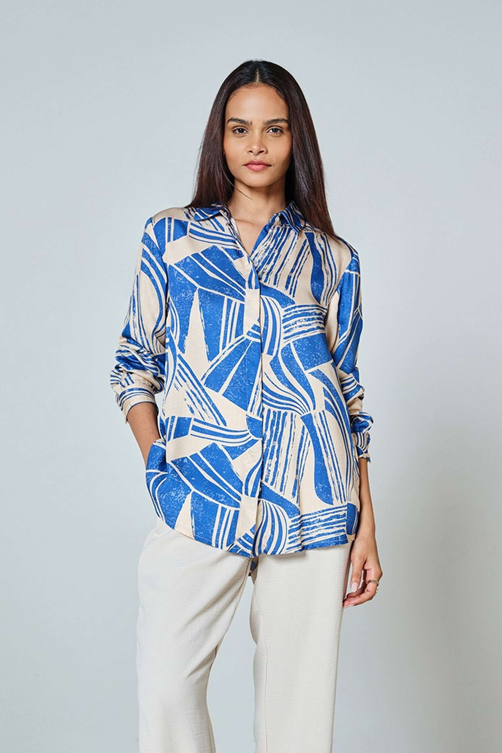 Abstract-Classic-Collar-Modal-Women-s-Formal-Wear-Shirt