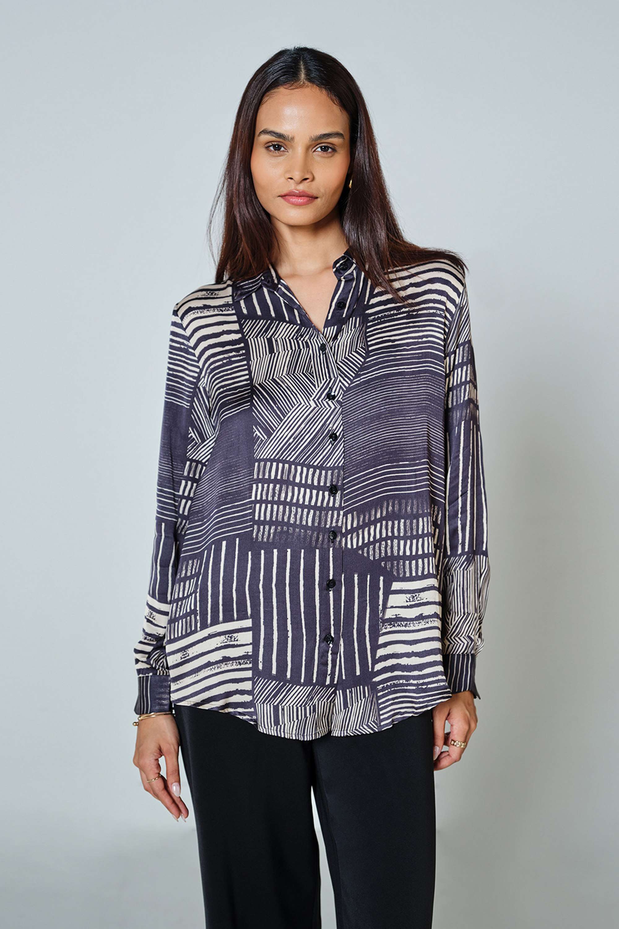 Abstract-Classic-Collar-Modal-Women-s-Formal-Wear-Shirt