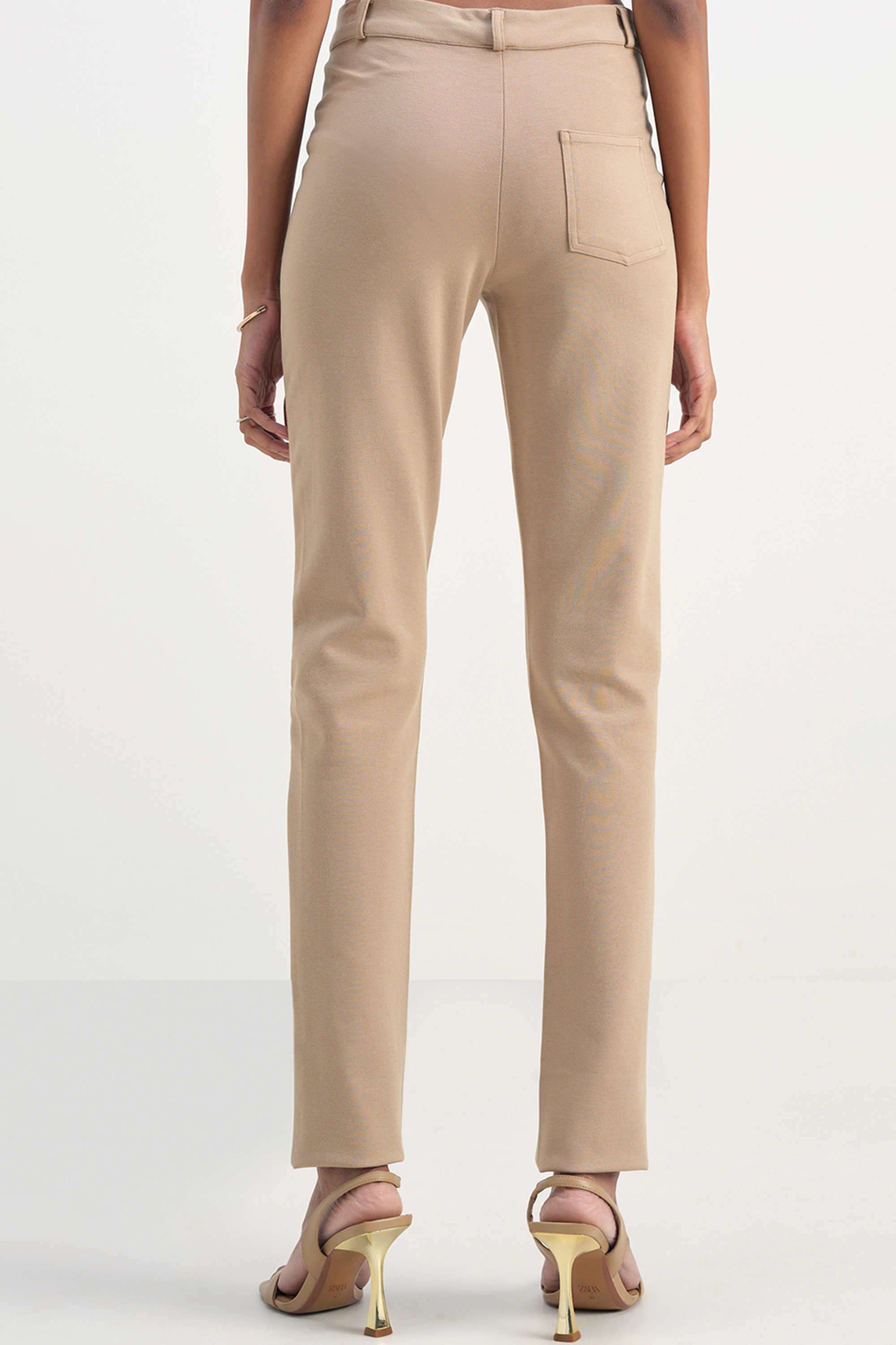 Solid-Straight-Fit-Polyester-Women-s-Formal-Wear-Pants