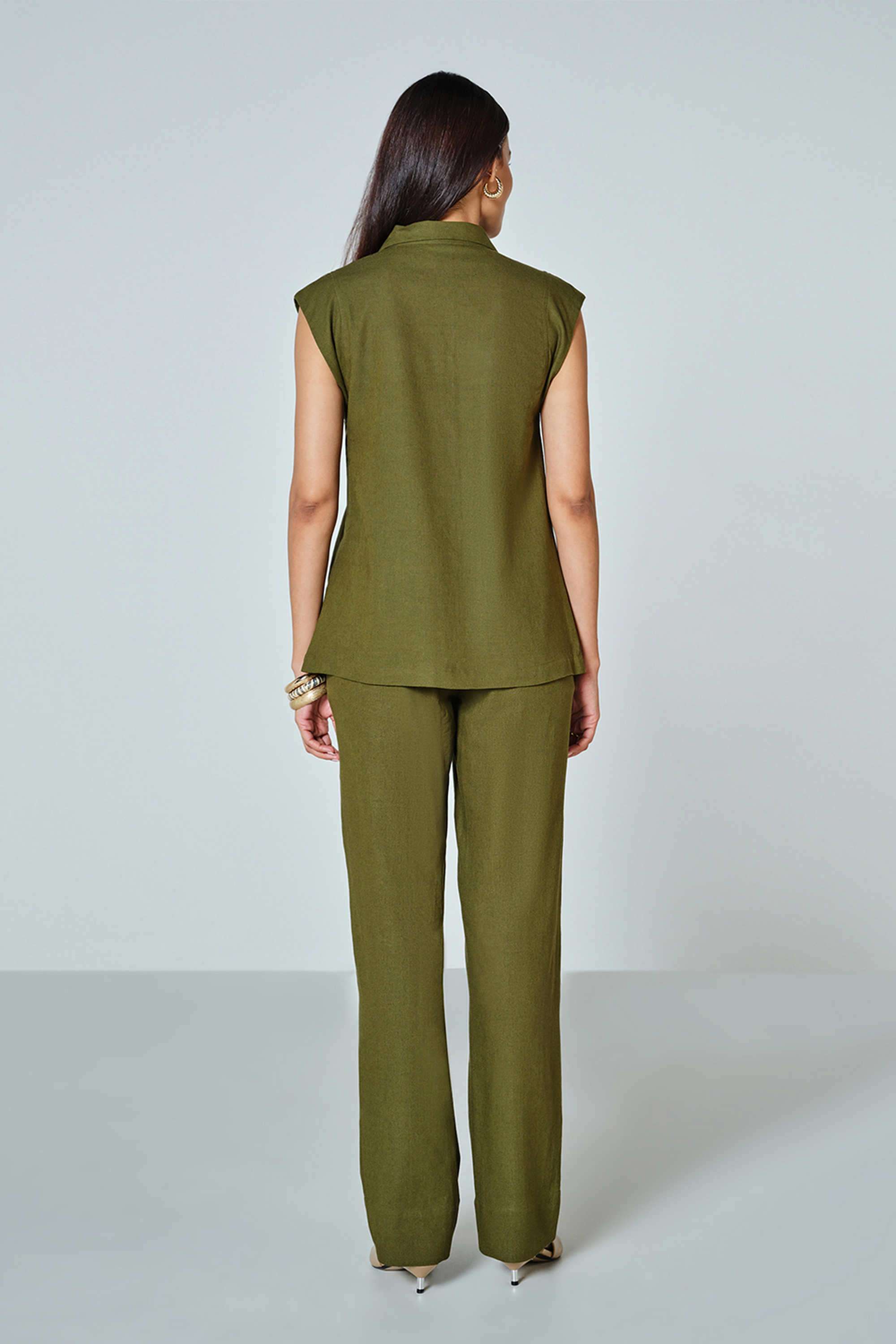 Solid-Blended-Fabric-Women-s-Co-Ord-Set