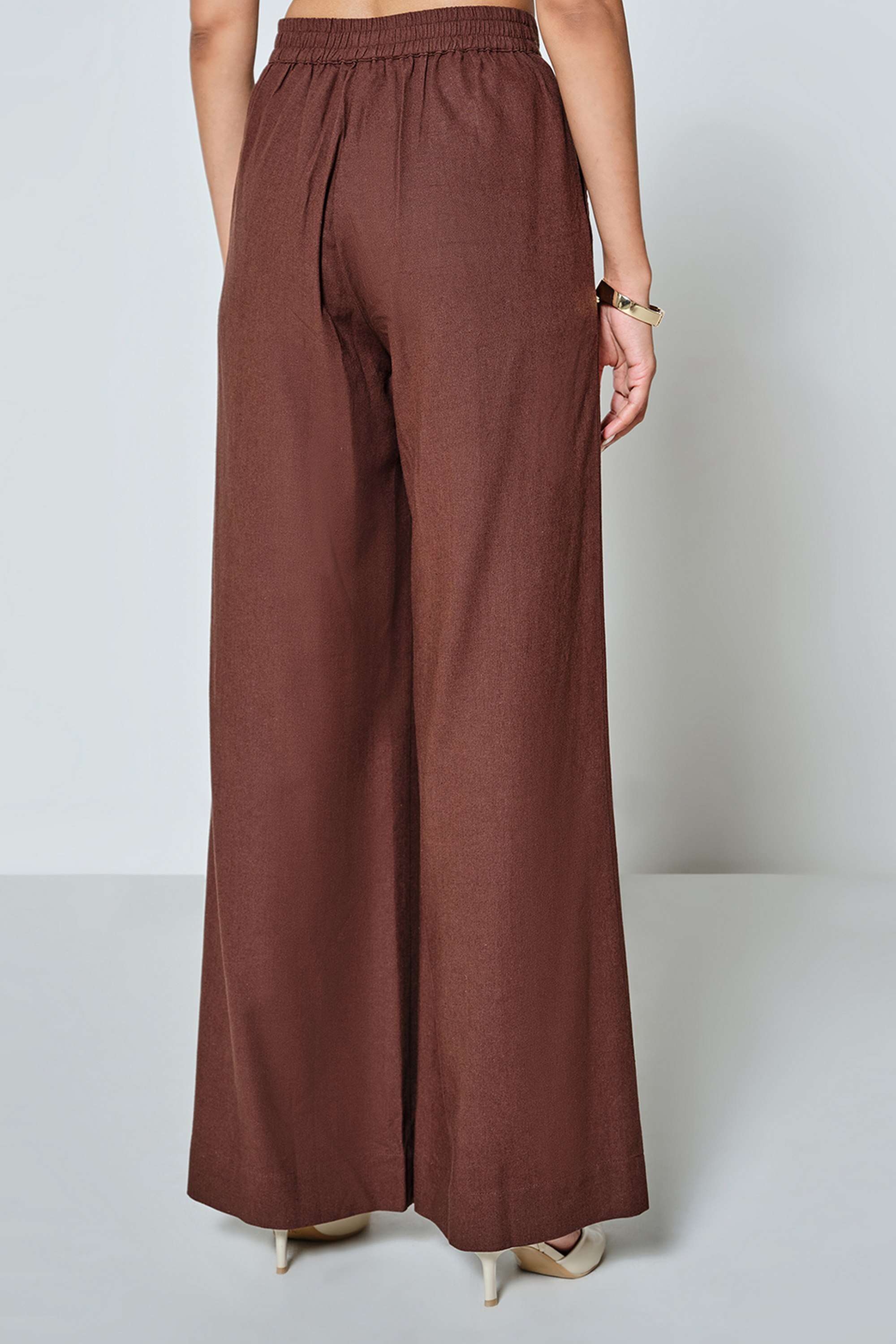 Solid-Regular-Fit-Viscose-Blend-Women-s-Formal-Wear-Pants