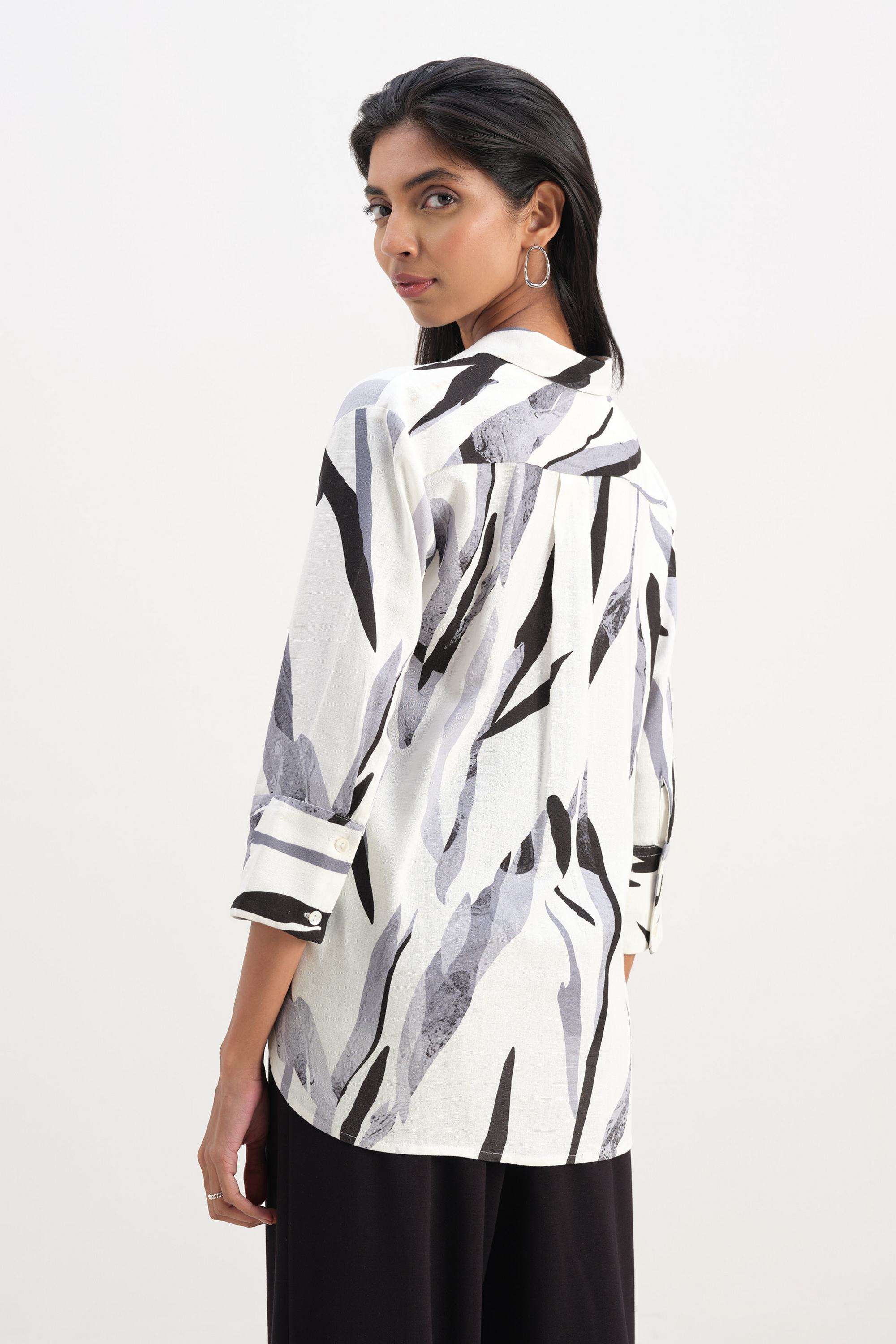 Solid-Blended-Fabric-Women-s-Shirt