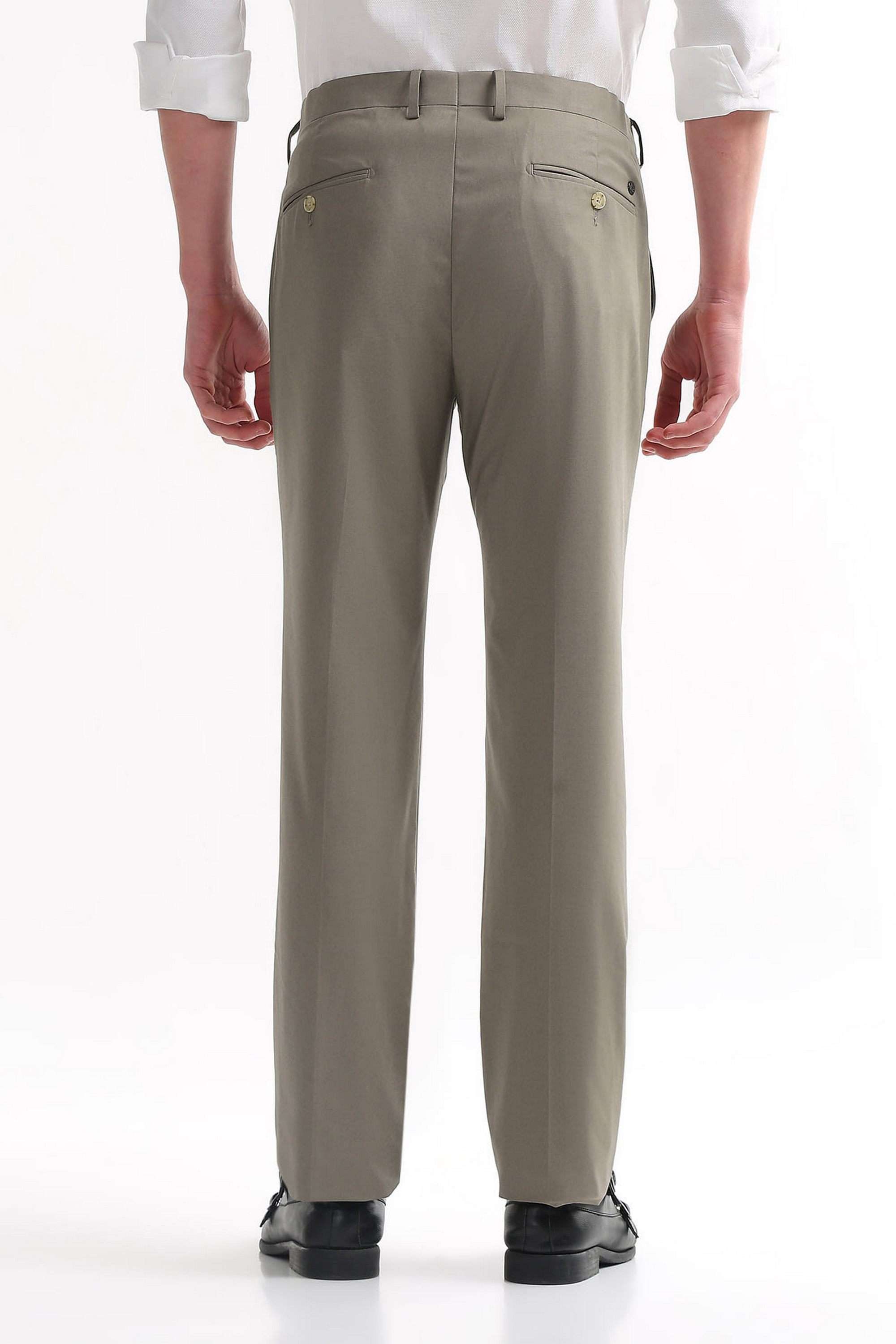 Solid-Polyester-Regular-Fit-Men-s-Formal-Trousers