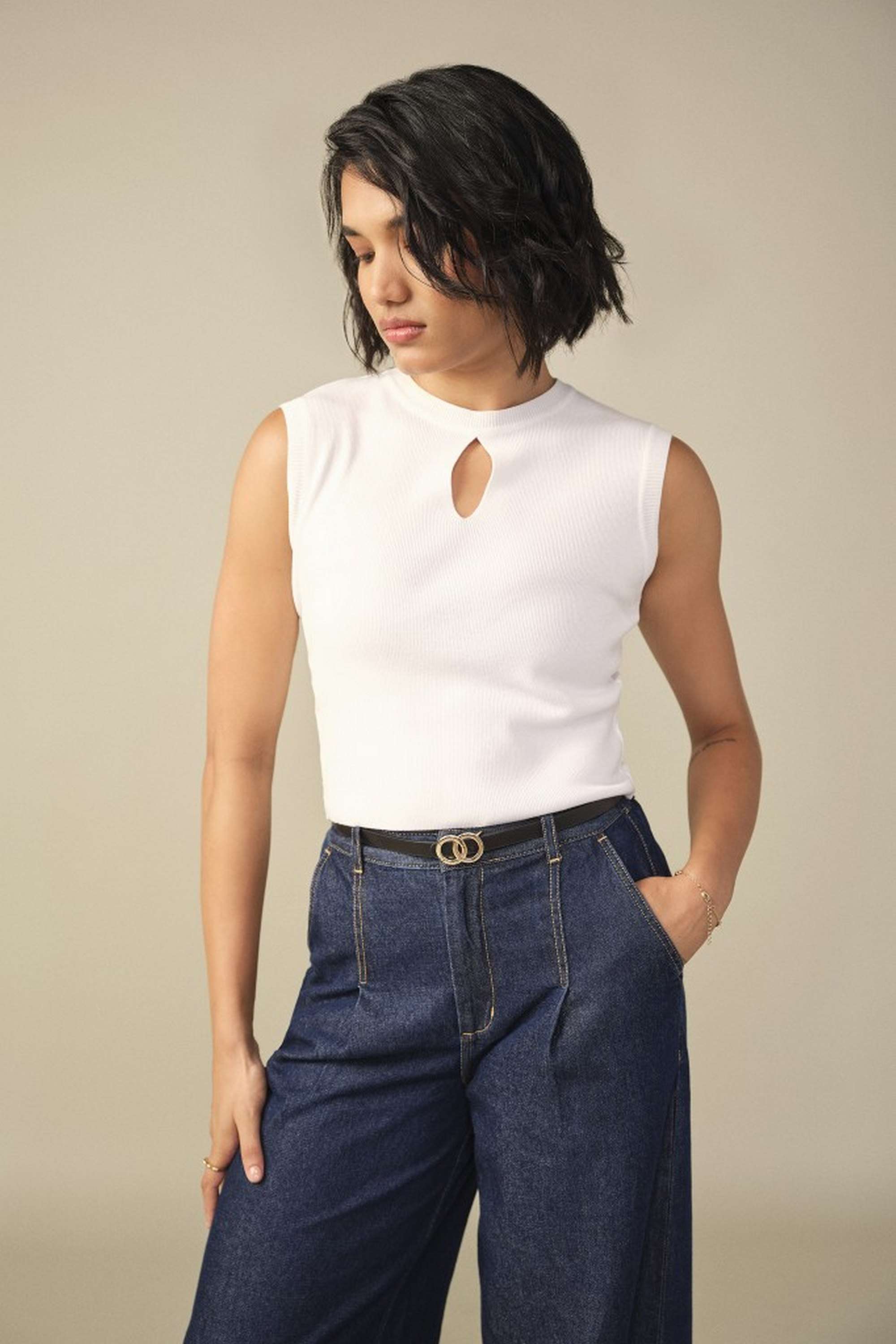 and Solid Viscose Round Neck Women's Top-picture-24