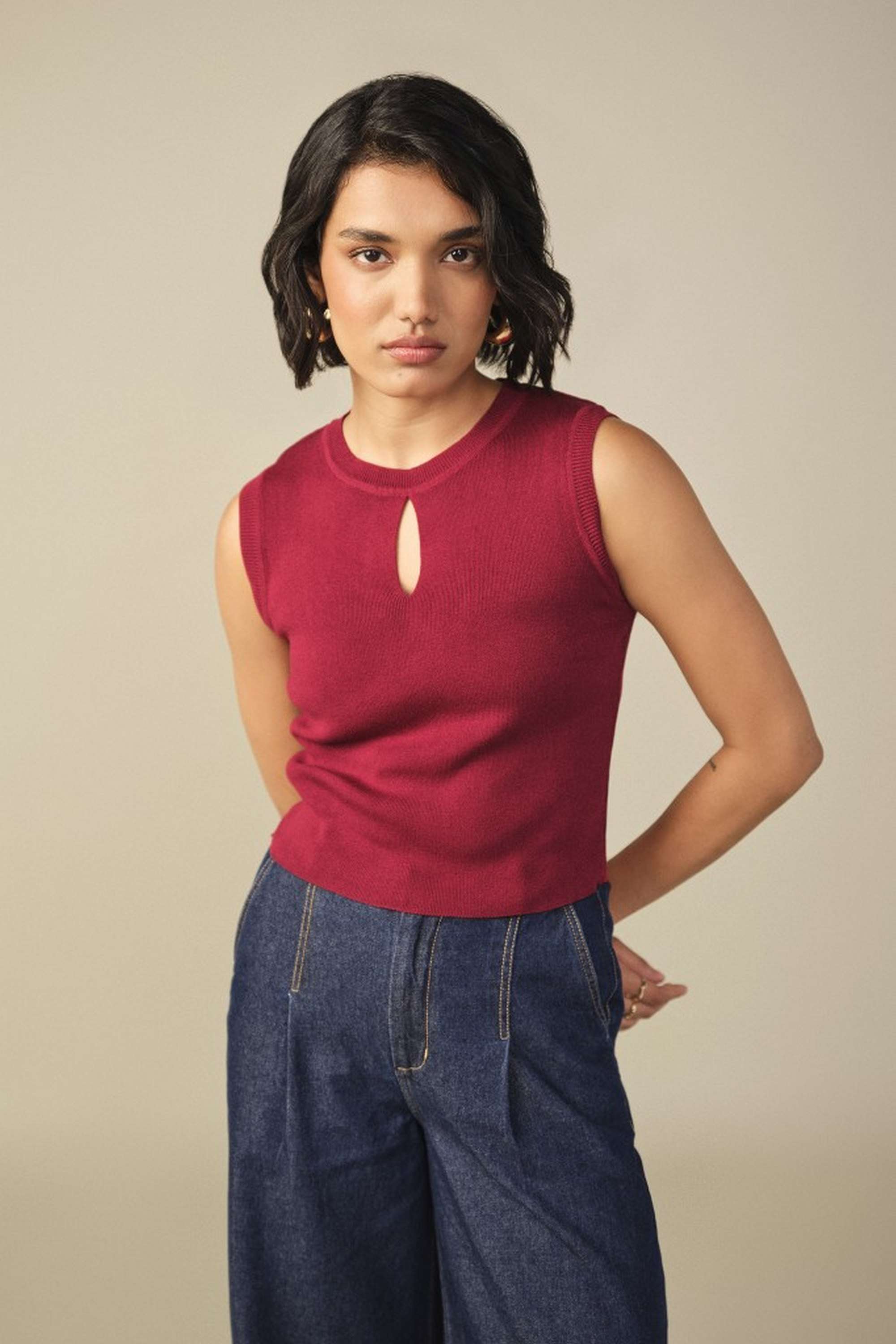 and Solid Viscose Round Neck Women's Top-picture-39