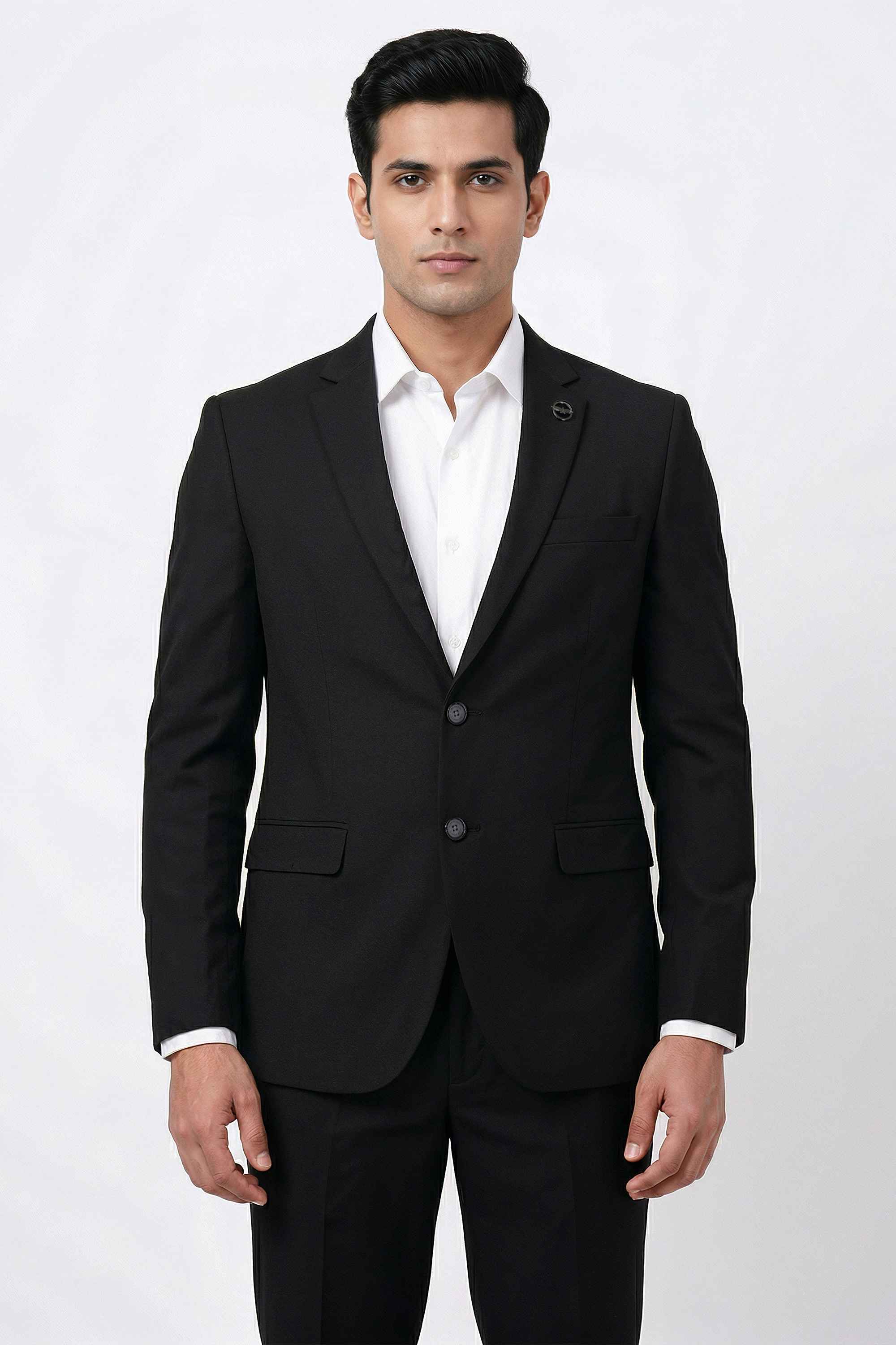 Solid-Cotton-Blend-Slim-Fit-Men-s-Formal-Wear-Jacket
