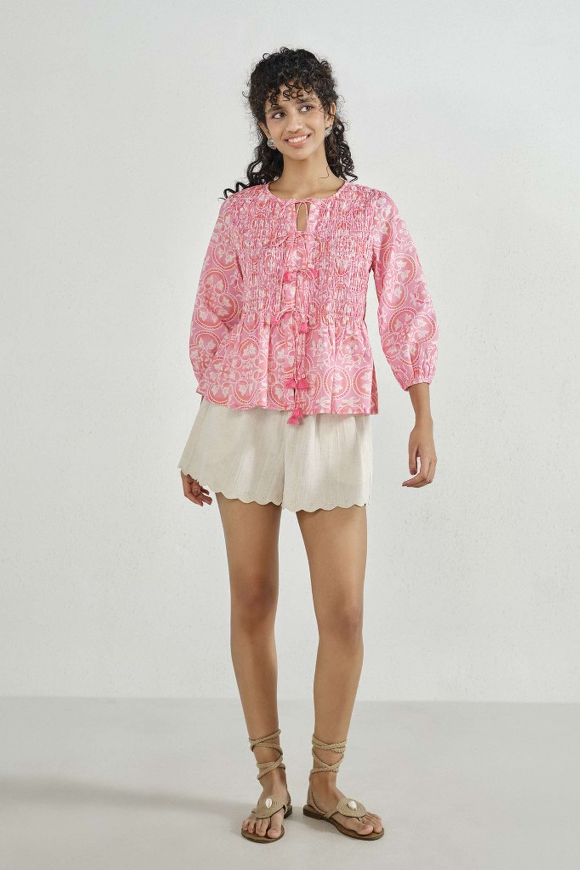 global desi Solid Cotton Round Neck Women's Top-picture-13