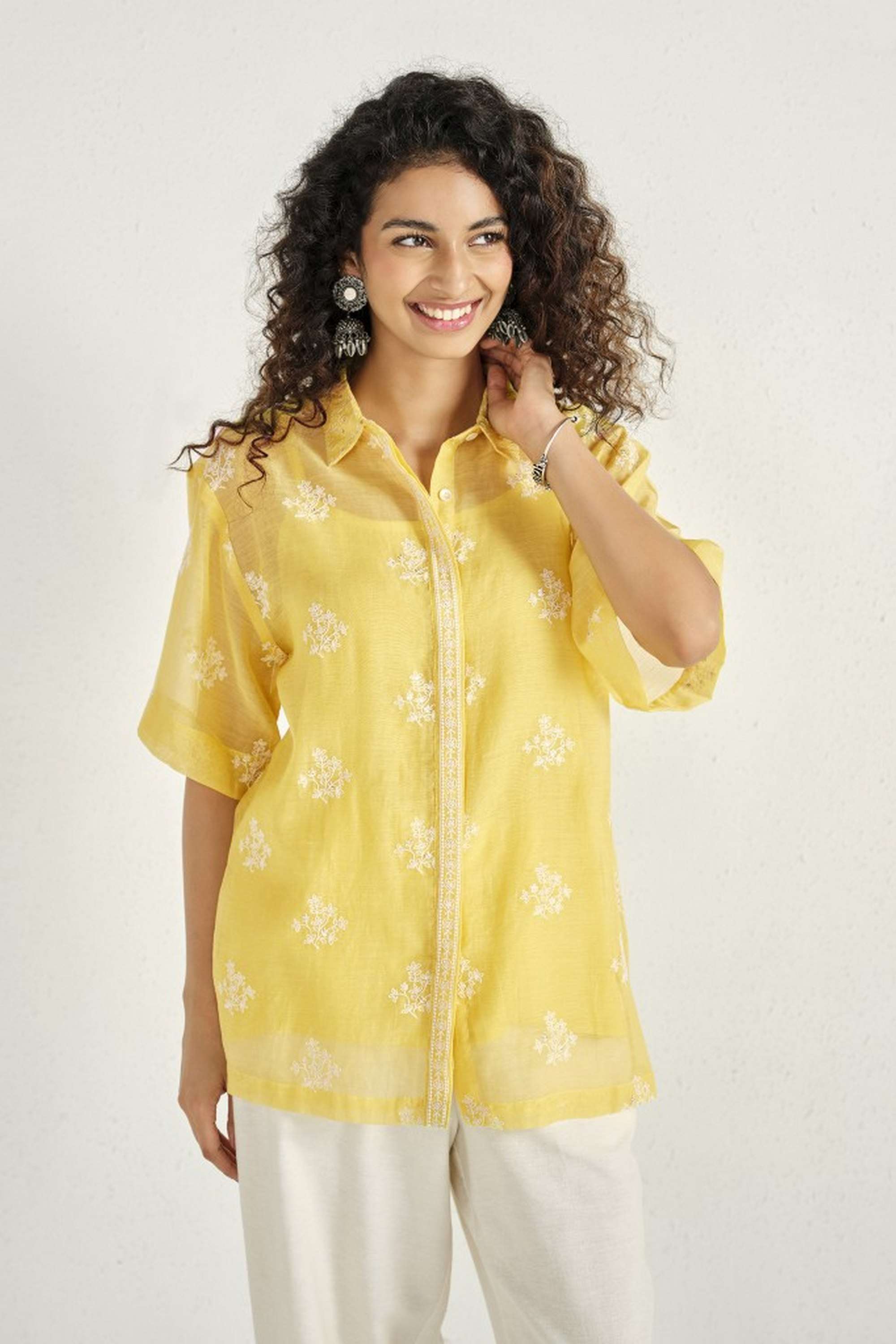 global desi Solid Viscose Relaxed Fit Women's Shirt-picture-18