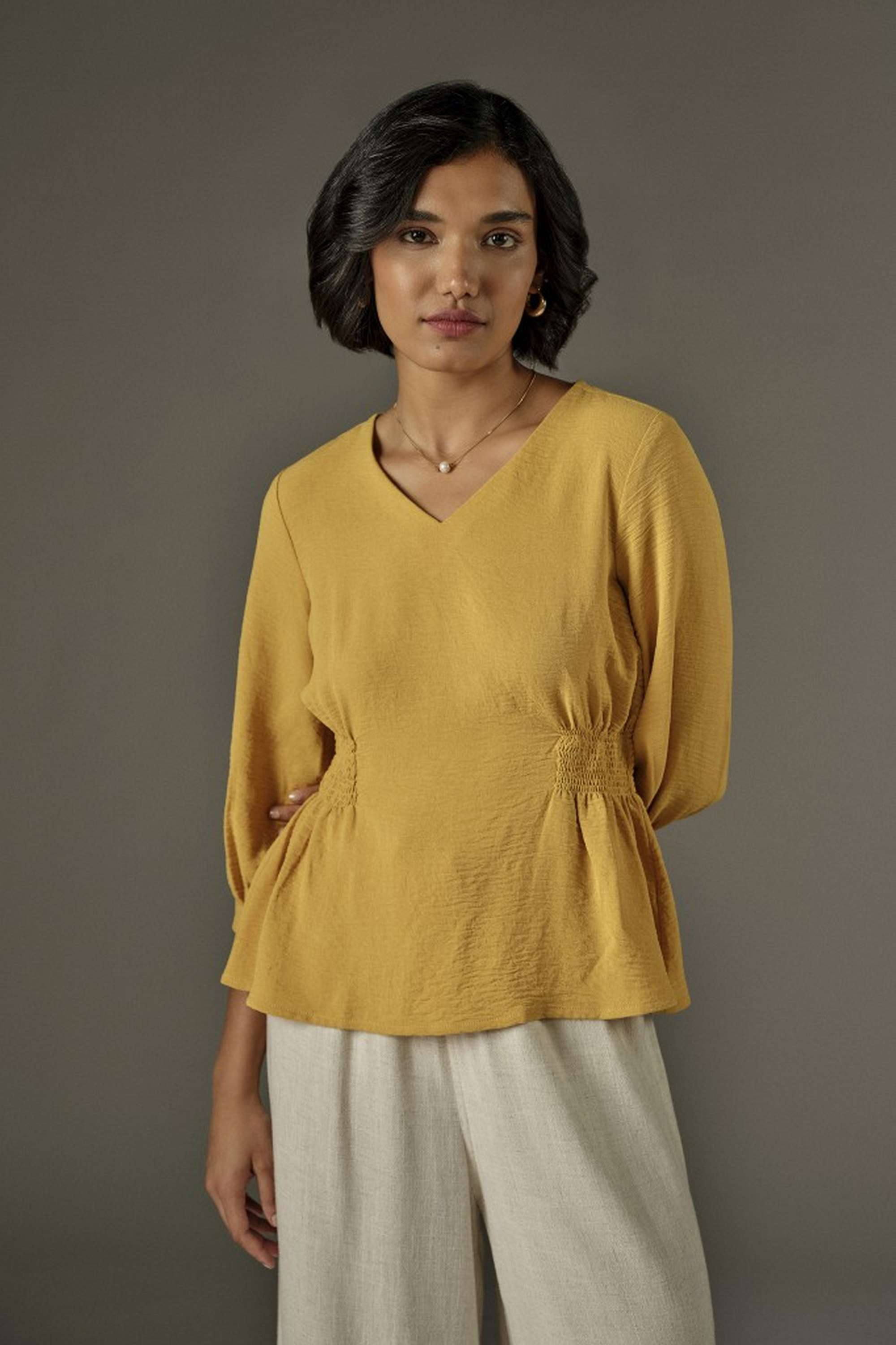 and Solid Polyester Round Neck Women's Top-picture-32