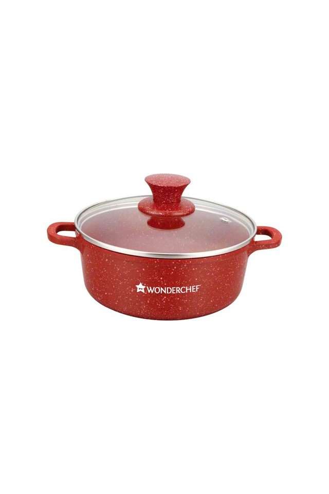 Granite-Die-cast-Aluminium-Casserole-Set---Red