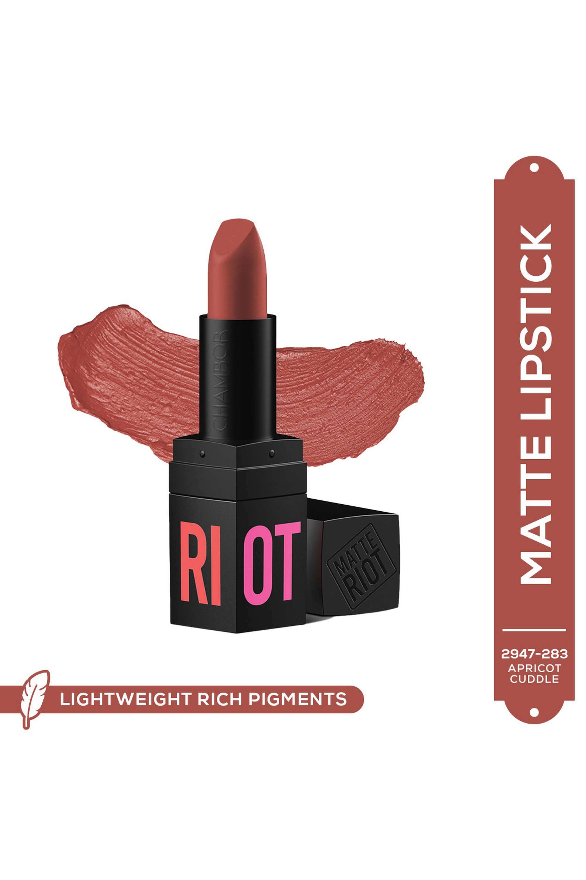 Matte-Riot-Lipstick---283-Apricot-Cuddle -4.5-gm