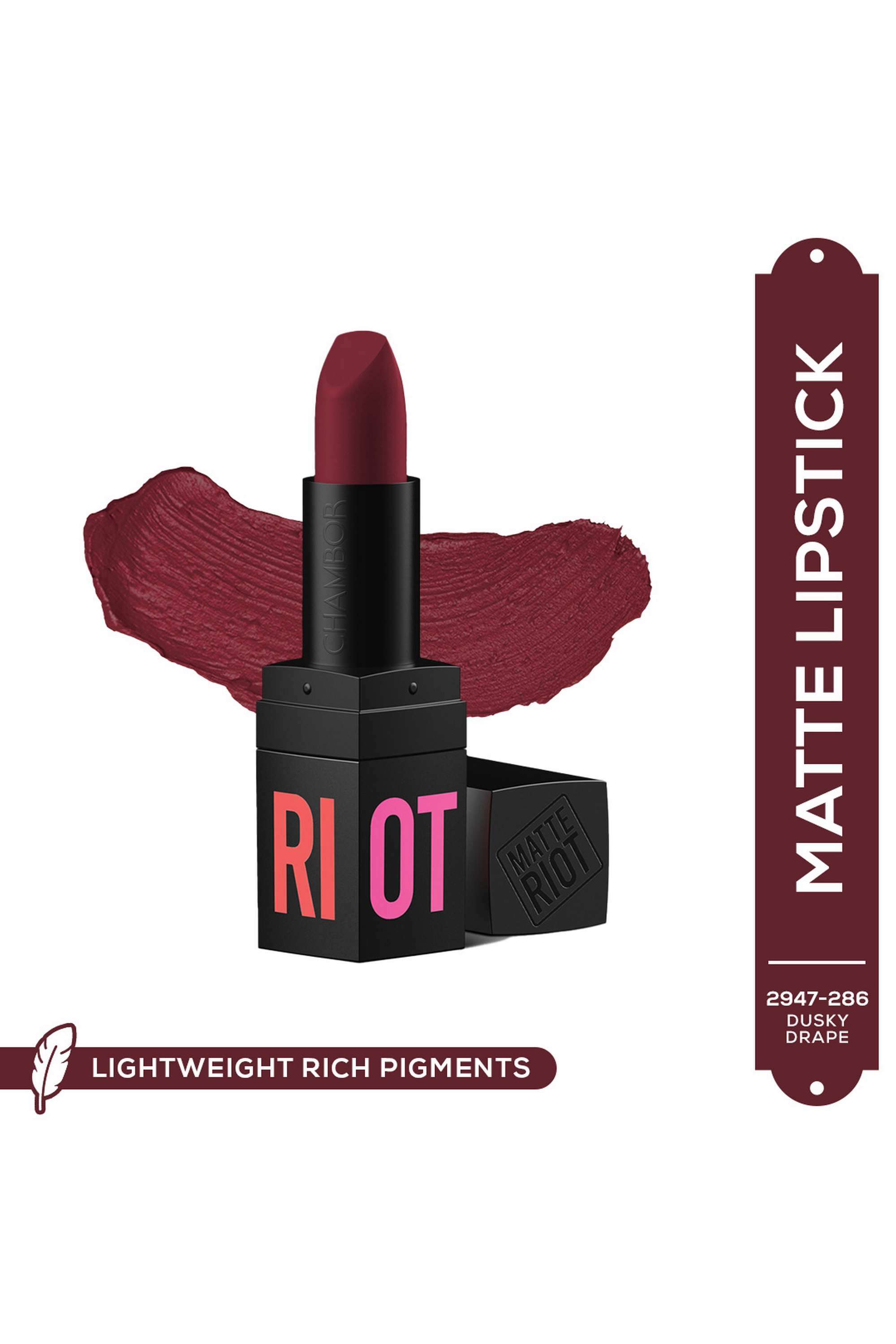 Matte-Riot-Lipstick---286-Dusky-Drape -4.5-gm