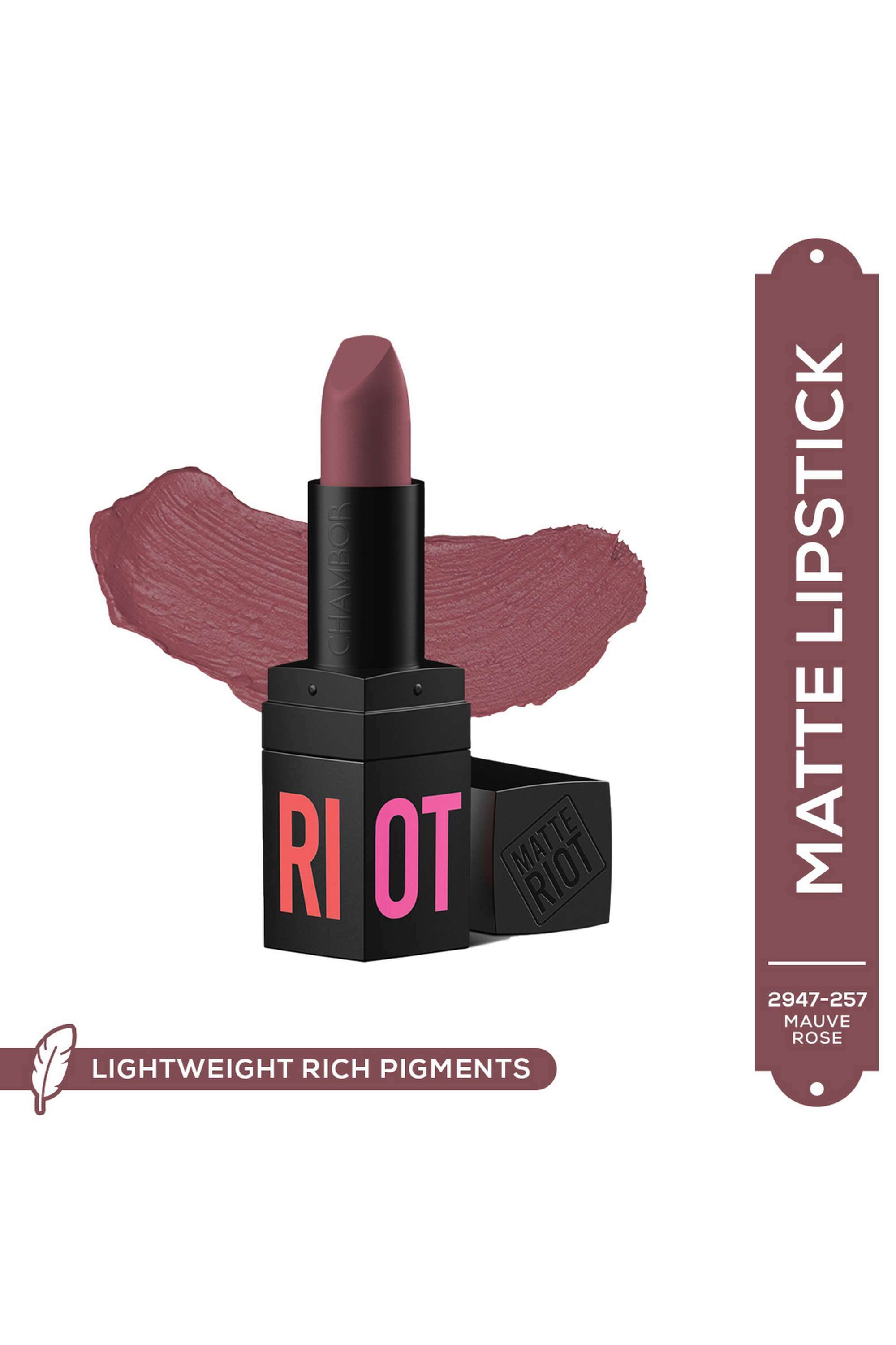 Matte-Riot-Lipstick---257-Mauve-Rose -4.5-gm