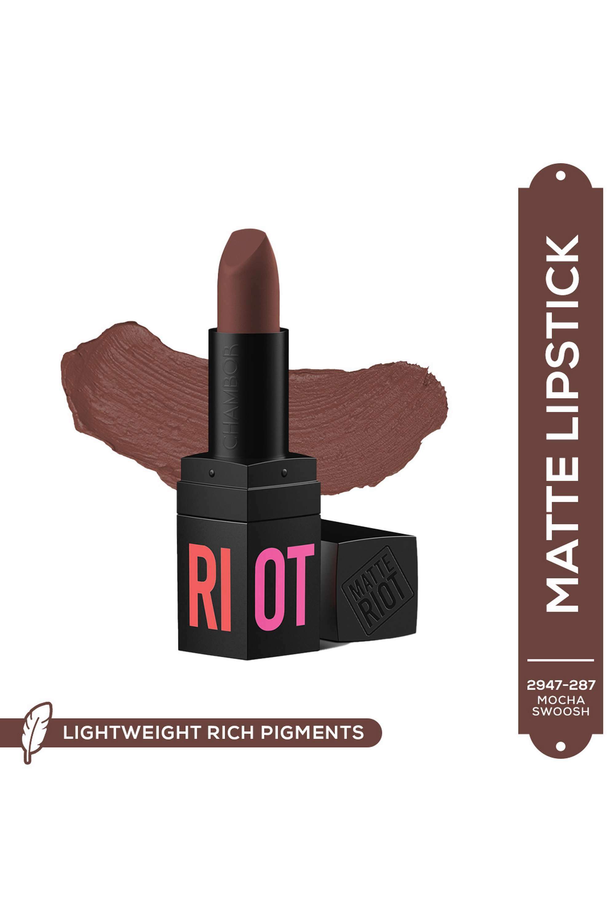 Matte-Riot-Lipstick---287-Mocha-Swoosh -4.5-gm
