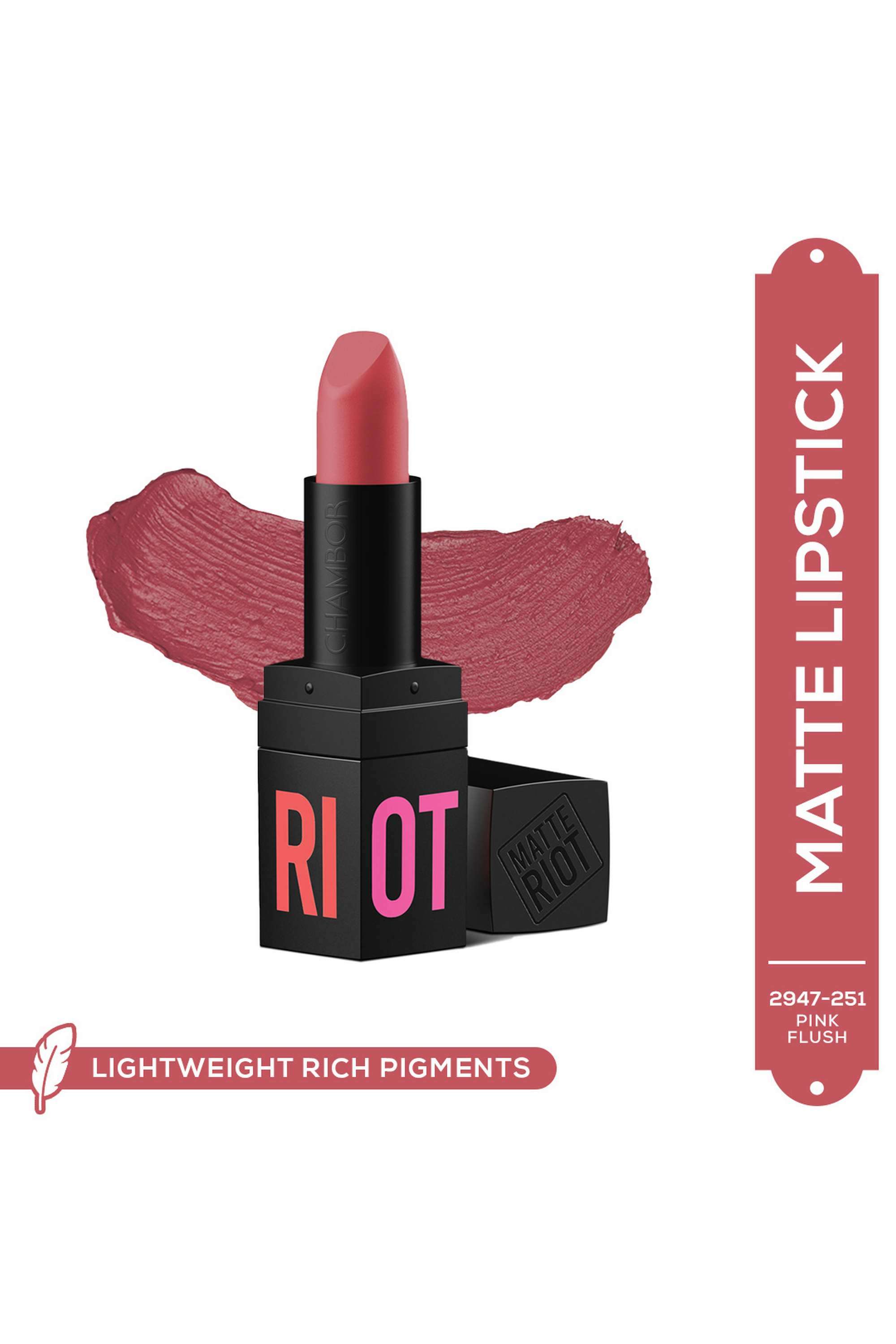 Matte-Riot-Lipstick---251-Pink-Flush -4.5-gm