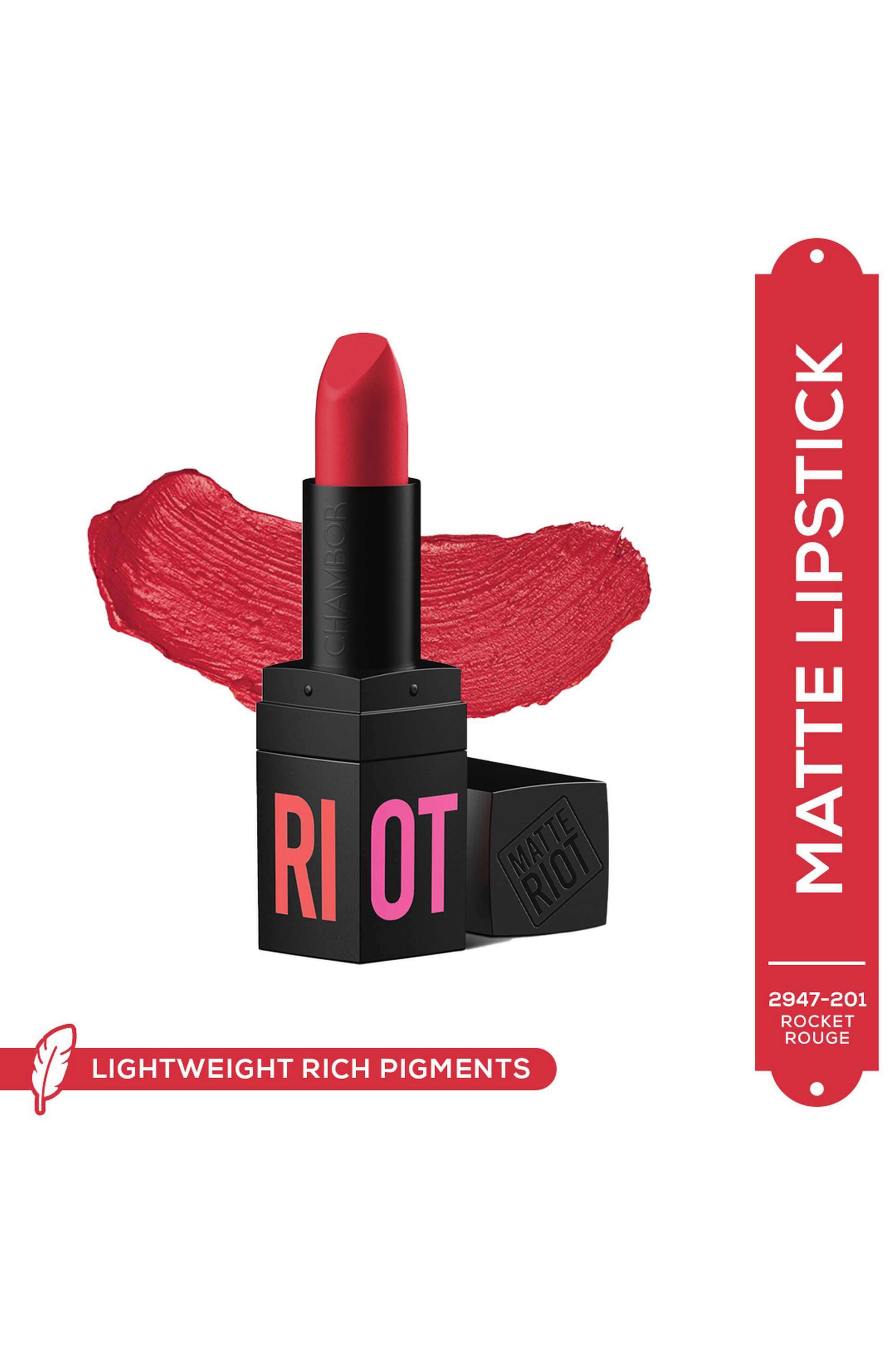 Matte-Riot-Lipstick---201-Rocket-Rouge -4.5-gm