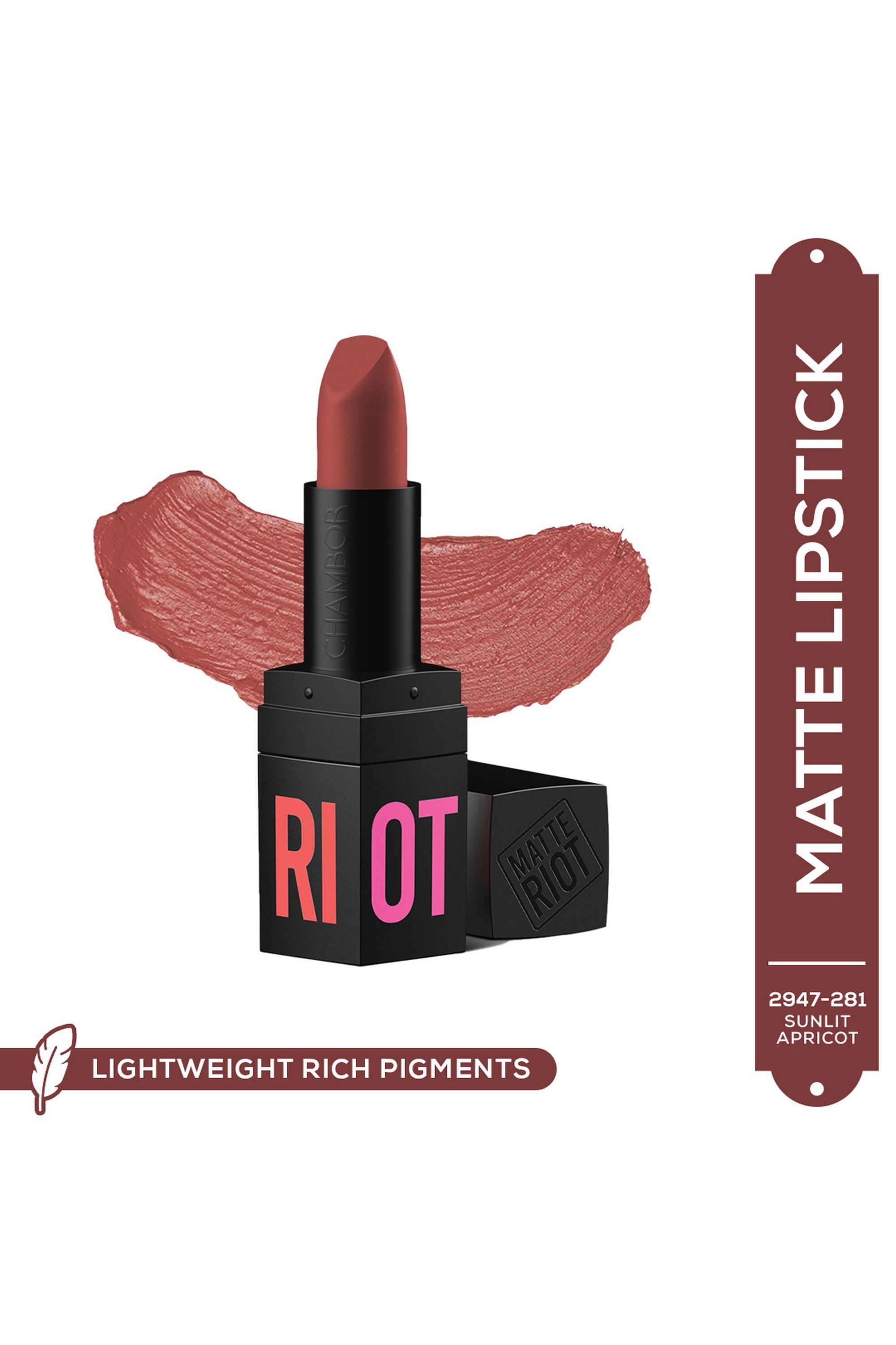 Matte-Riot-Lipstick---281-Sunlit-Apricot -4.5-gm