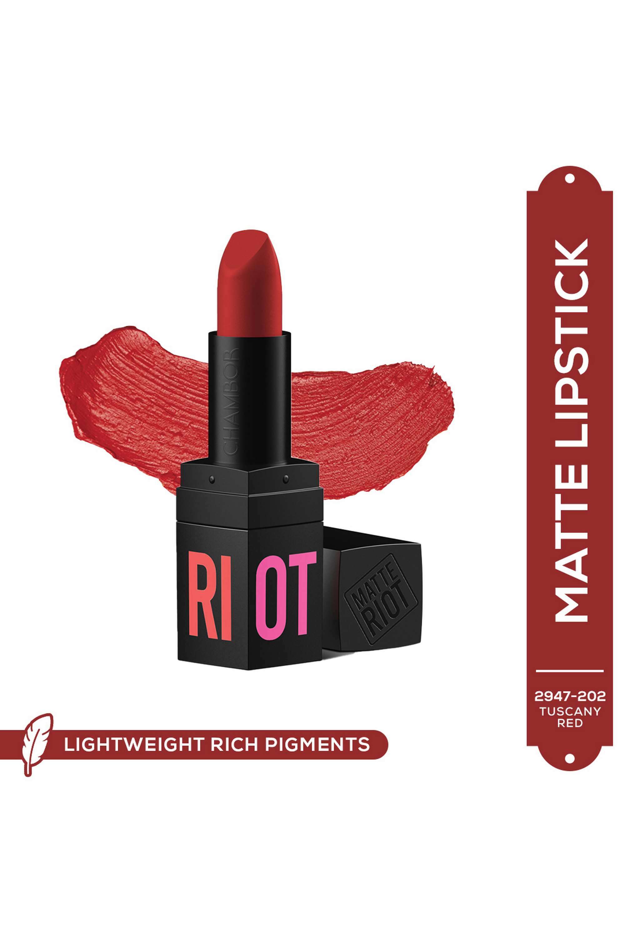 Matte-Riot-Lipstick---202-Tuscany-Red -4.5-gm
