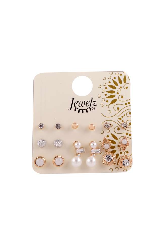 Earrings-Combo-Set-With-Pearls-And-Beads
