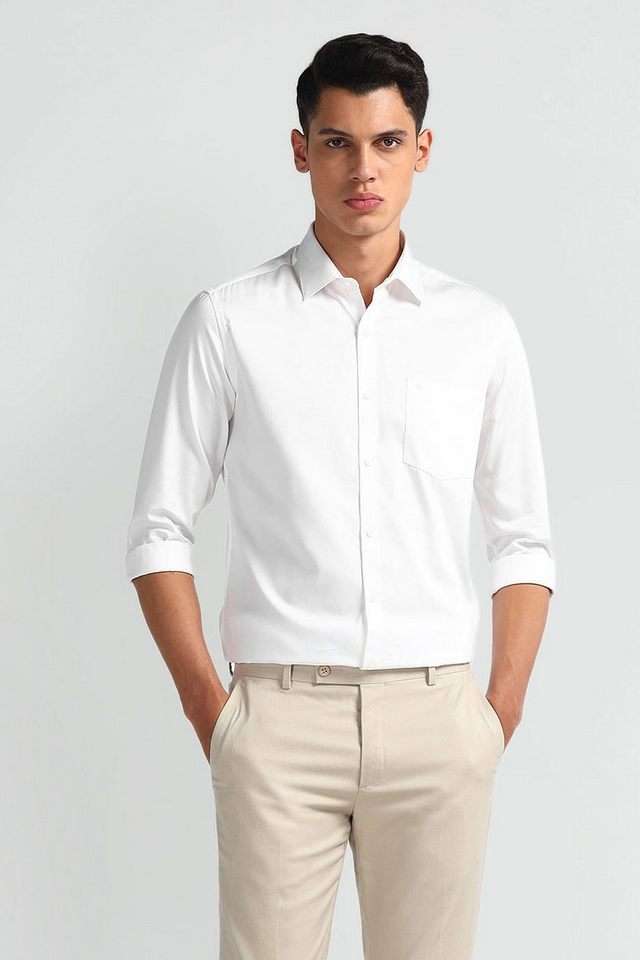 Solid-Cotton-Slim-Fit-Men-Formal-Wear-Shirt