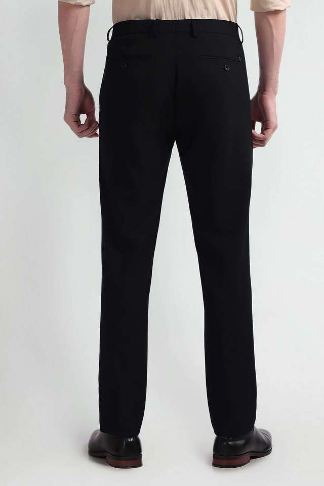 Solid-Polyester-Super-Slim-Fit-Men-Trousers