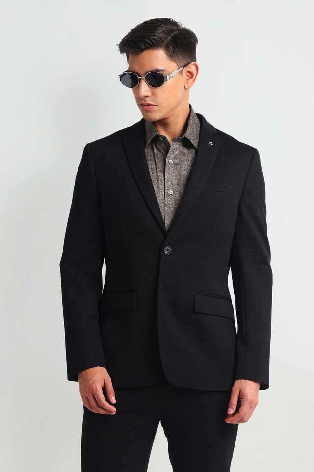 Structured-Polyester-Slim-Fit-Men-s-Formal-Wear-Blazer