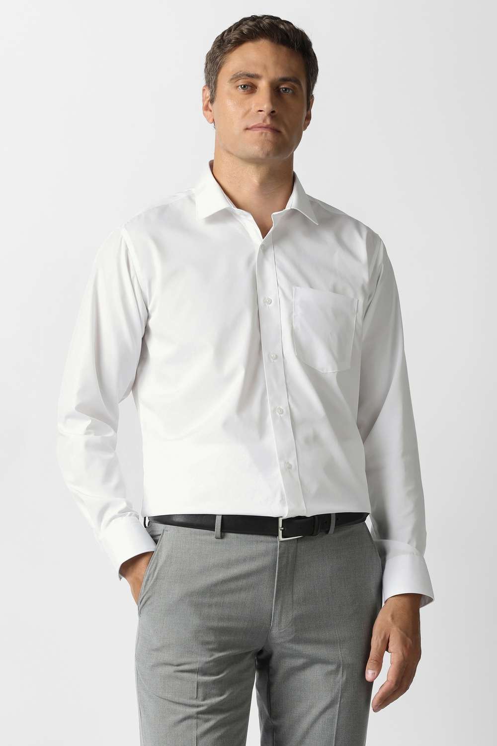 Solid-Cotton-Men-Casual-Wear-Shirt