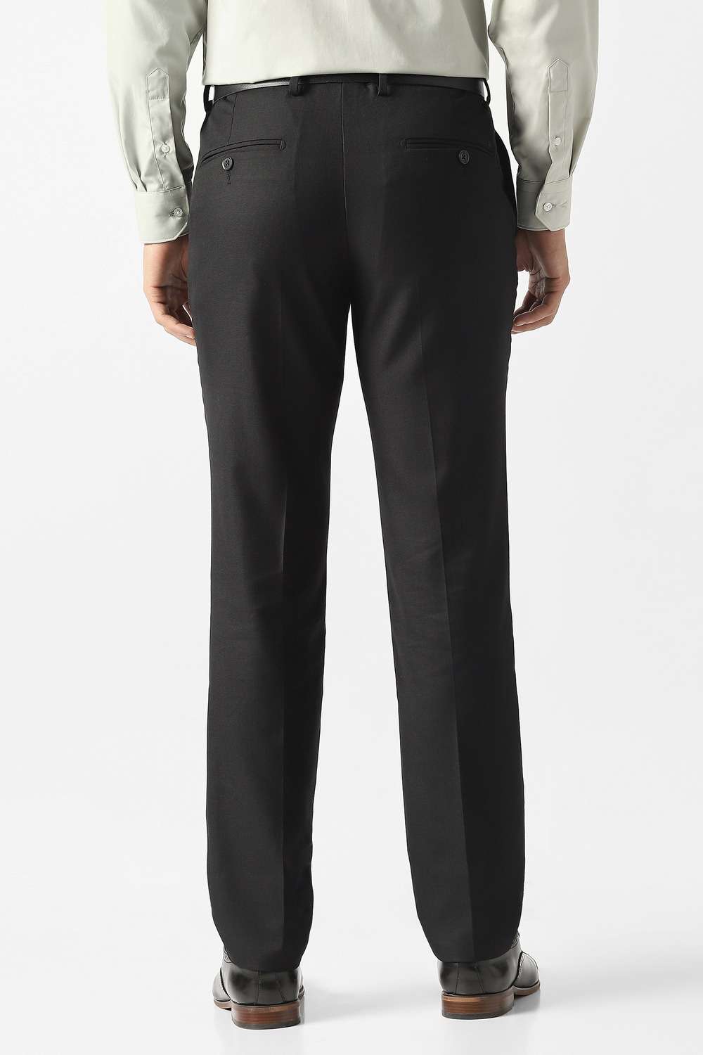 Textured-Polyester-Blend-Slim-Fit-Men-s-Formal-Wear-Trousers