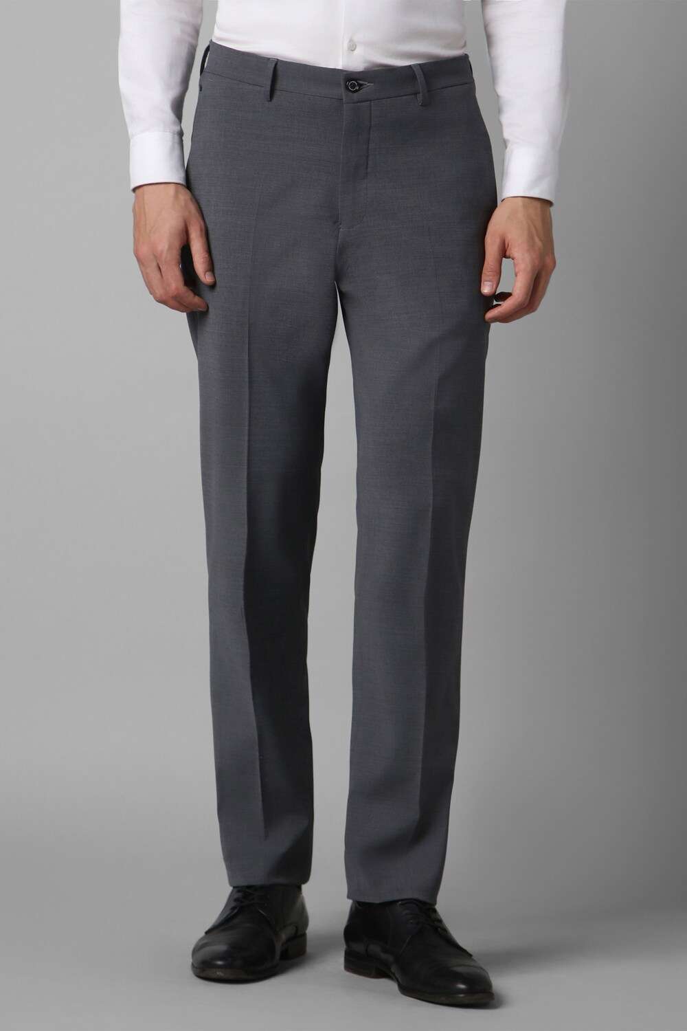 Solid-Polyester-Viscose-Slim-Fit-Men-s-Trousers