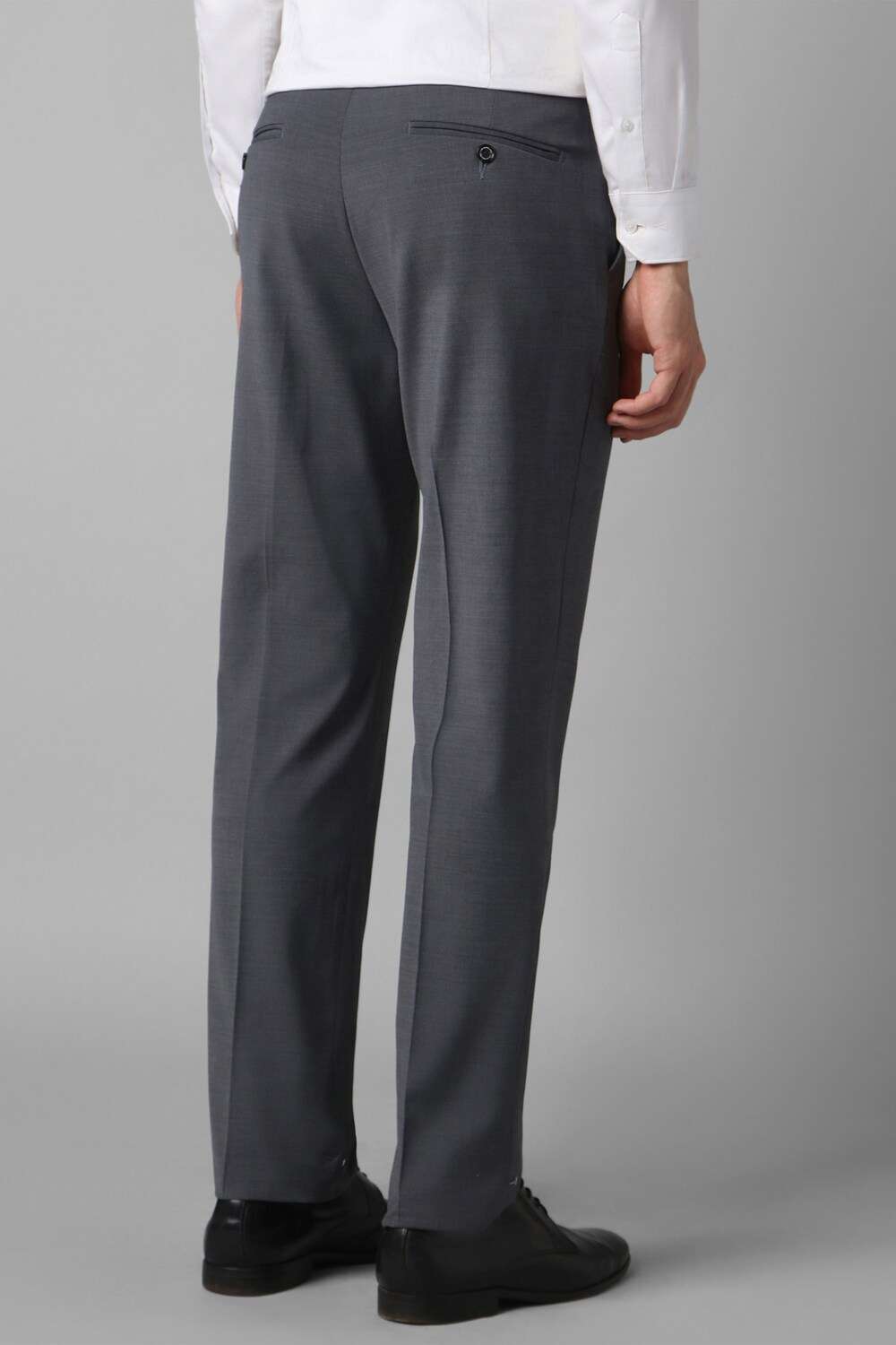 Solid-Polyester-Viscose-Slim-Fit-Men-s-Trousers