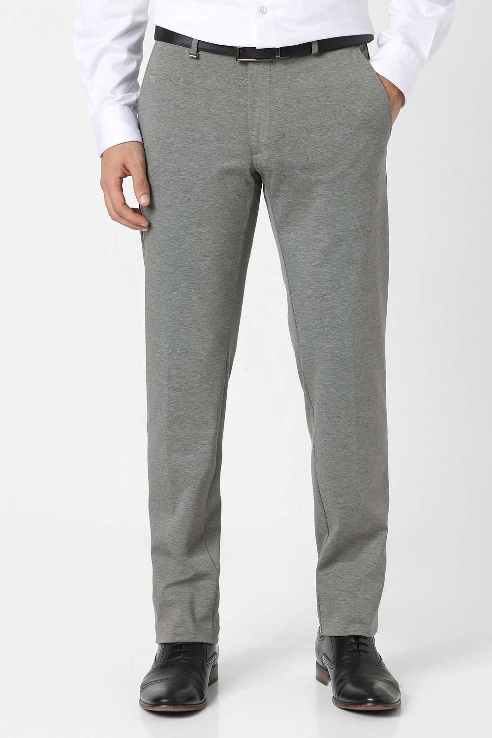 Solid-Cotton-Nylon-Super-Slim-Fit-Men-s-Formal-Wear-Trousers