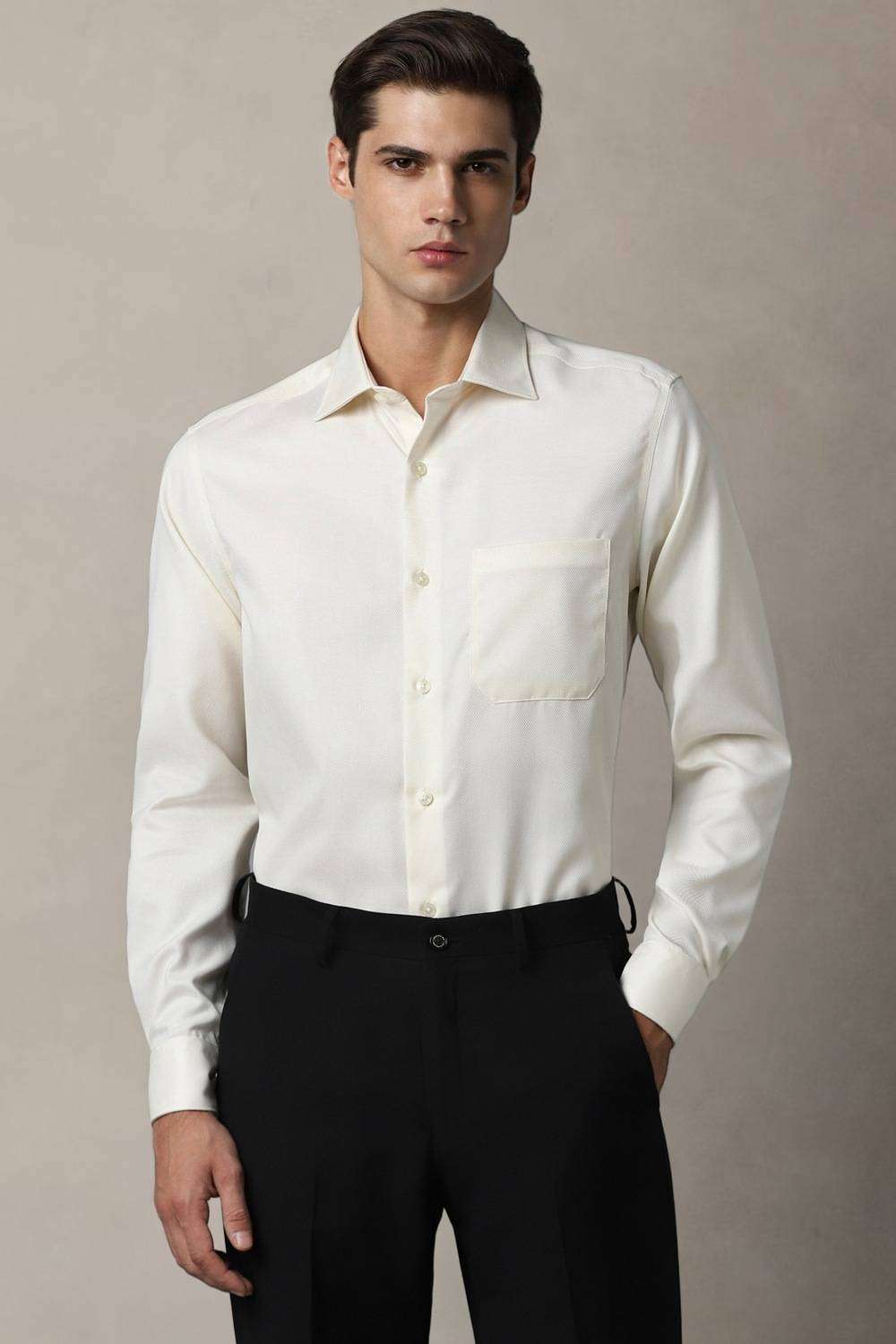 Solid-Cotton-Regular-Fit-Men-s-Shirt