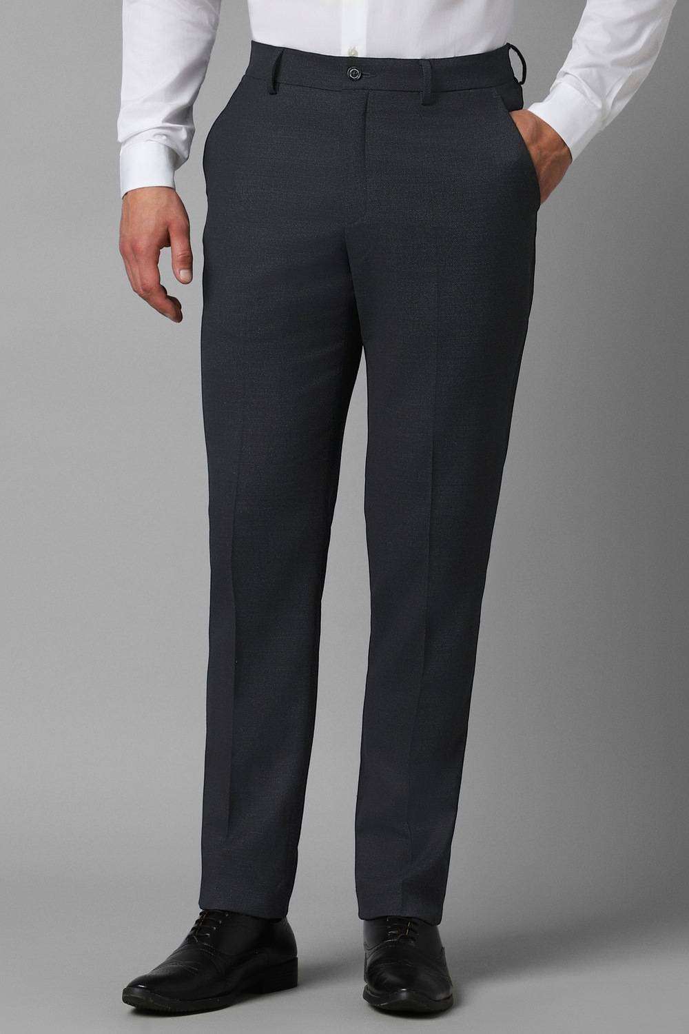 Textured-Polyester-Blend-Slim-Fit-Men-s-Trousers