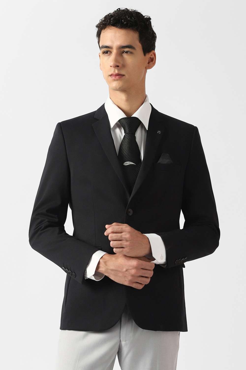 Solid-Cotton-Blend-Slim-Fit-Men-s-Formal-Blazer