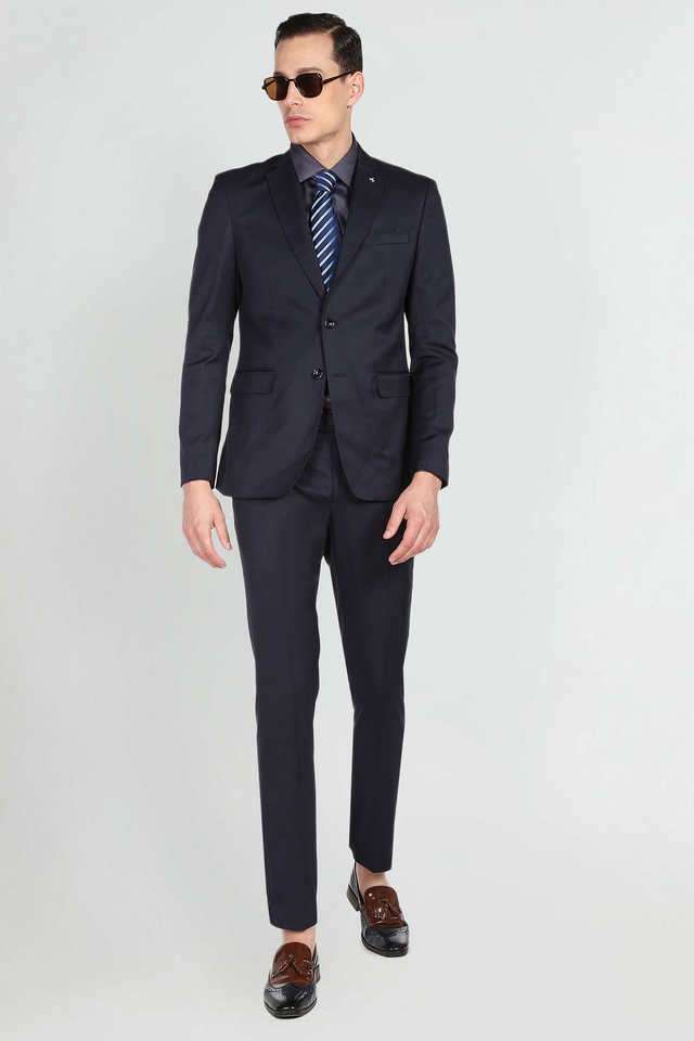 Solid-Polyester-Regular-Fit-Men-s-Casual-Suit