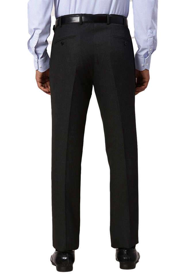 Solid-Blended-Fabric-Slim-Fit-Men-Trousers
