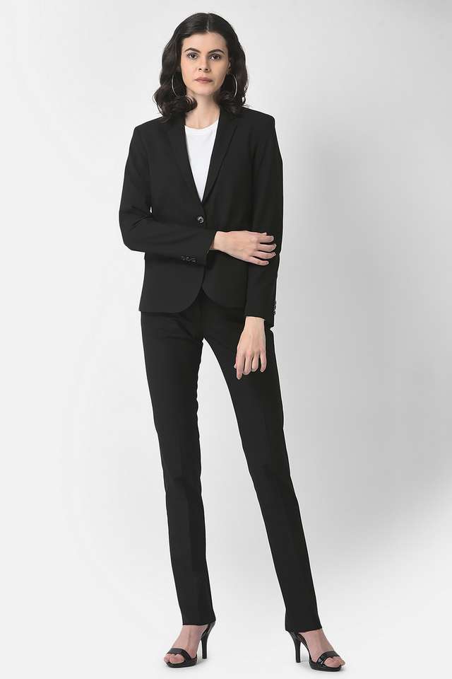 crimsoune club Solid Blended 2 Piece Women's Suit Set-picture-15