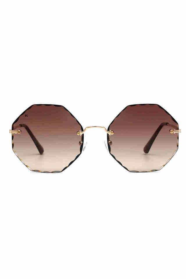 Women-Full-Rim-Non-Polarized-Round-Sunglasses-7636-C1-58-S-with-Case