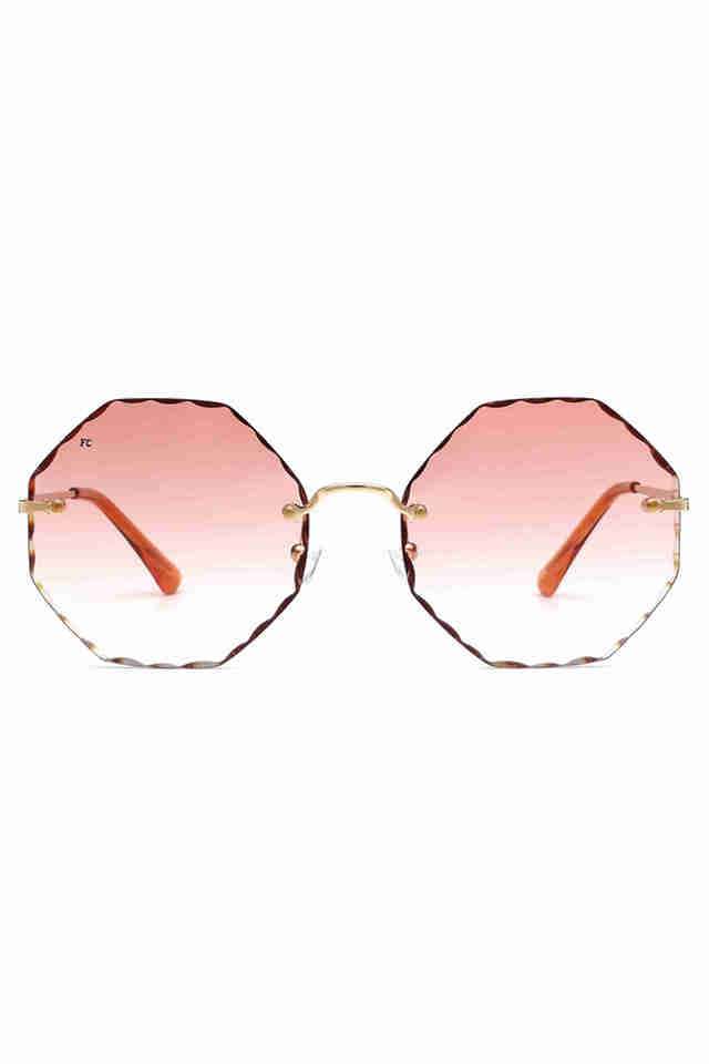 Women-Full-Rim-Non-Polarized-Round-Sunglasses-7636-C2-58-S-with-Case