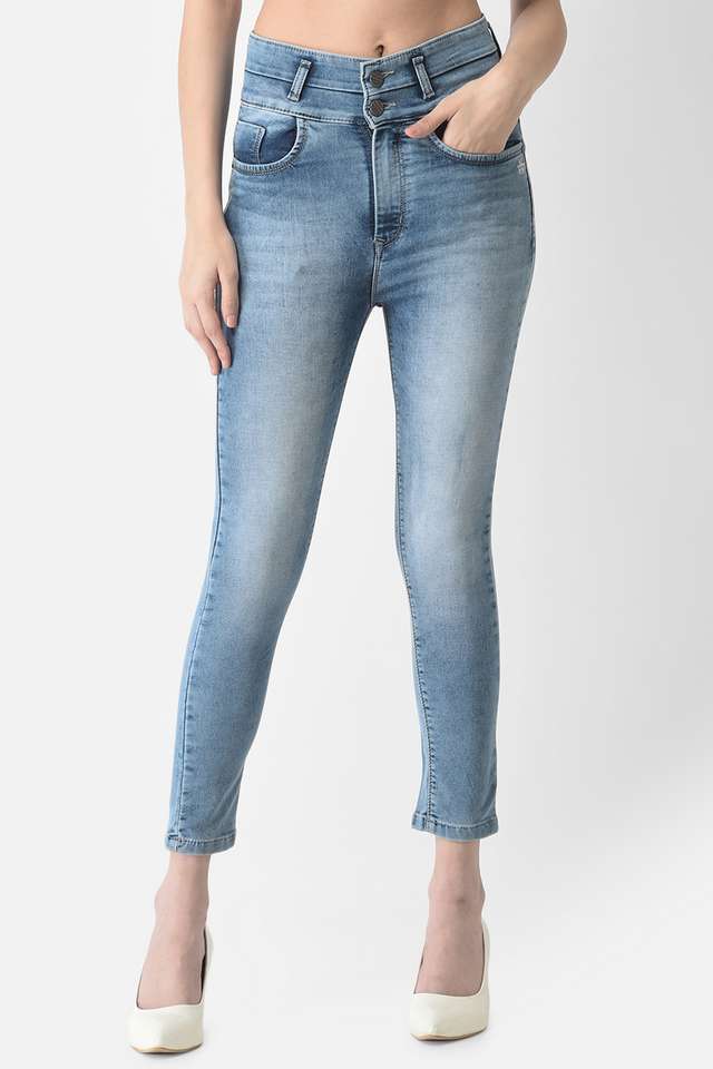 crimsoune club Light Wash Cotton Blend Skinny Fit Women's Jeans-picture-26