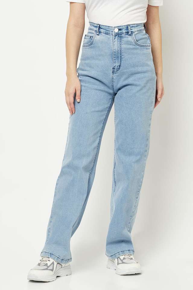 Clean-Look-Cotton-Blend-Relaxed-Fit-Womens-Jeans