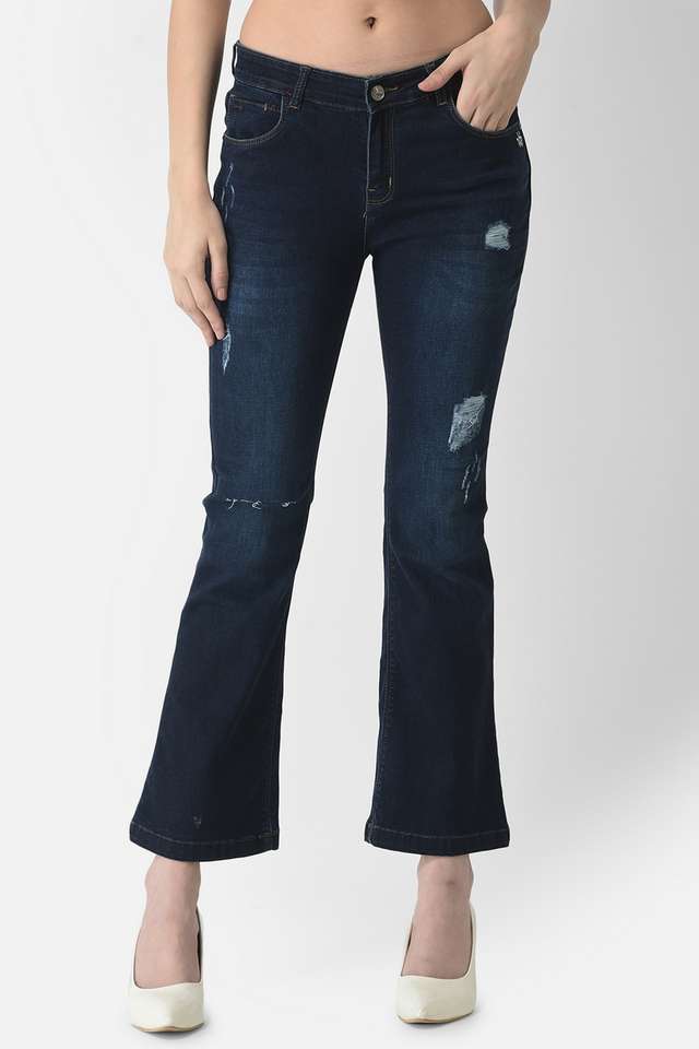 crimsoune club Dark Wash Cotton Blend Bootcut Fit Women's Jeans-picture-36