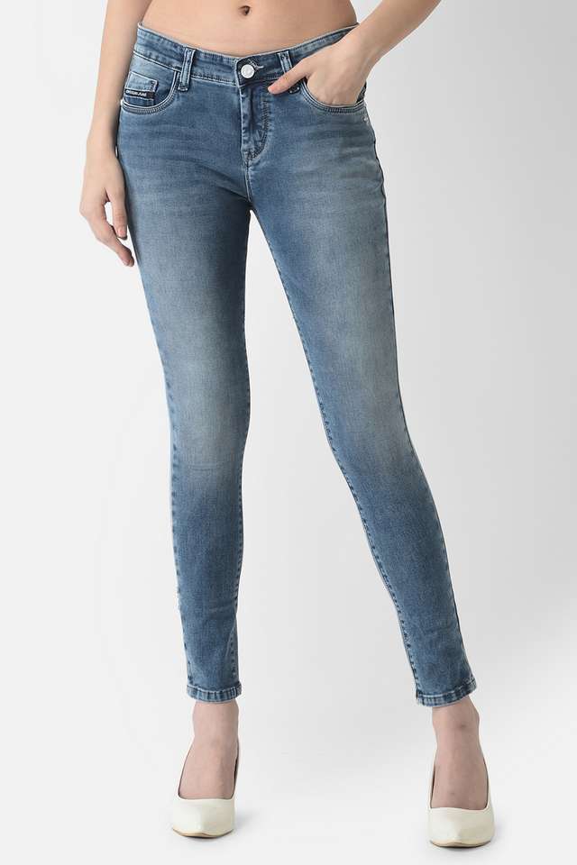 crimsoune club Mid Wash Cotton Blend Skinny Fit Women's Jeans-picture-28