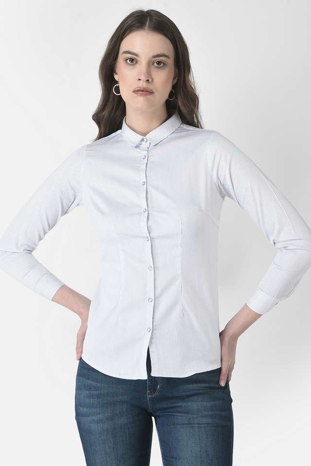 crimsoune club Printed Collared Blended Fabric Women Casual Wear Shirt-picture-22