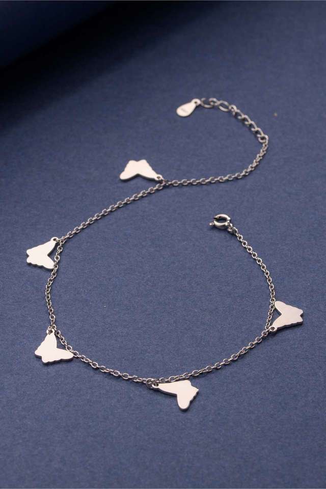 Butterfly-Silver-Anklet