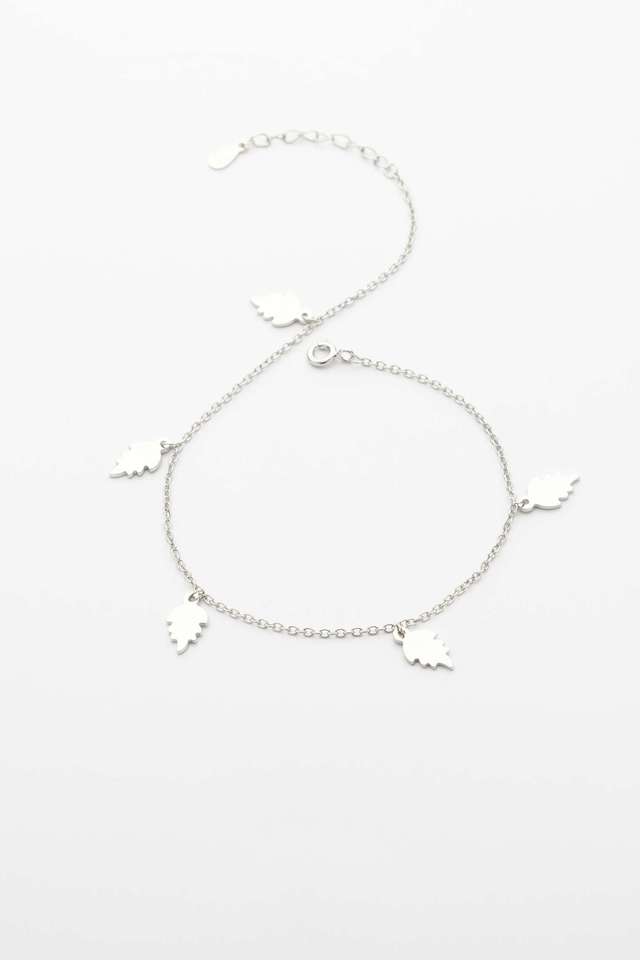 Silver-Leaf-Anklet