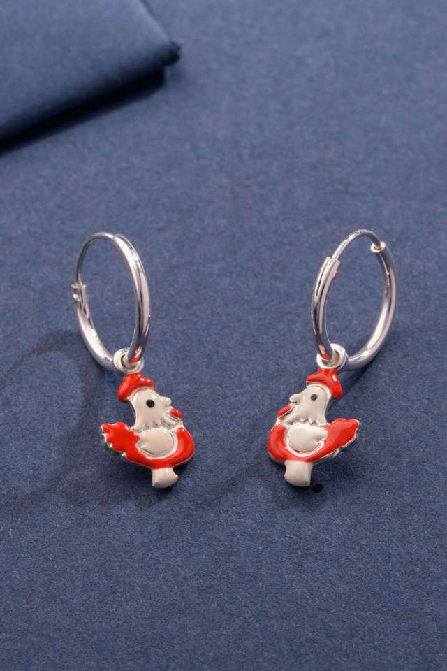 Silver-Chiken-Girls-Earrings