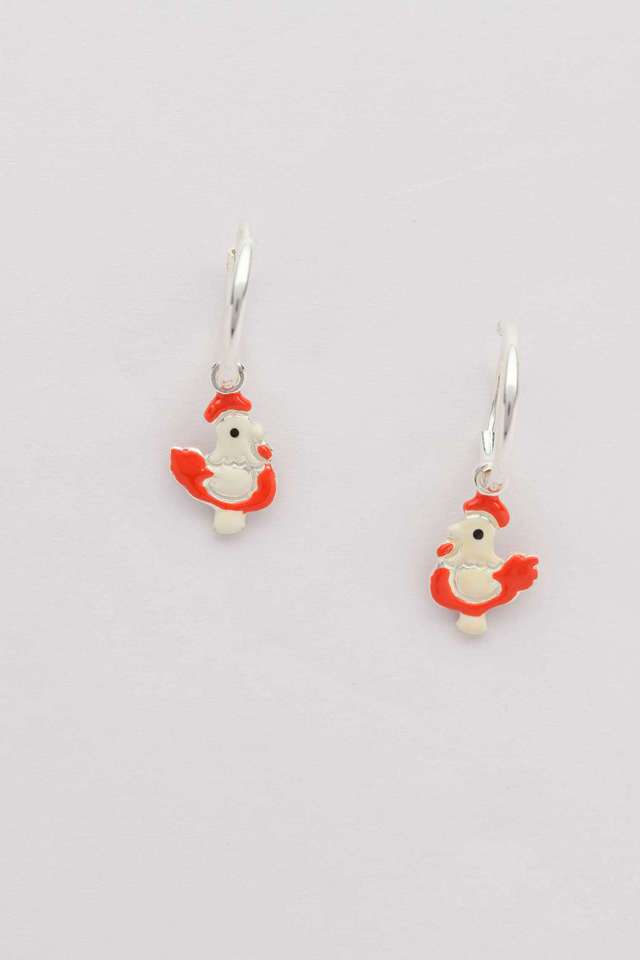 Silver-Chiken-Girls-Earrings